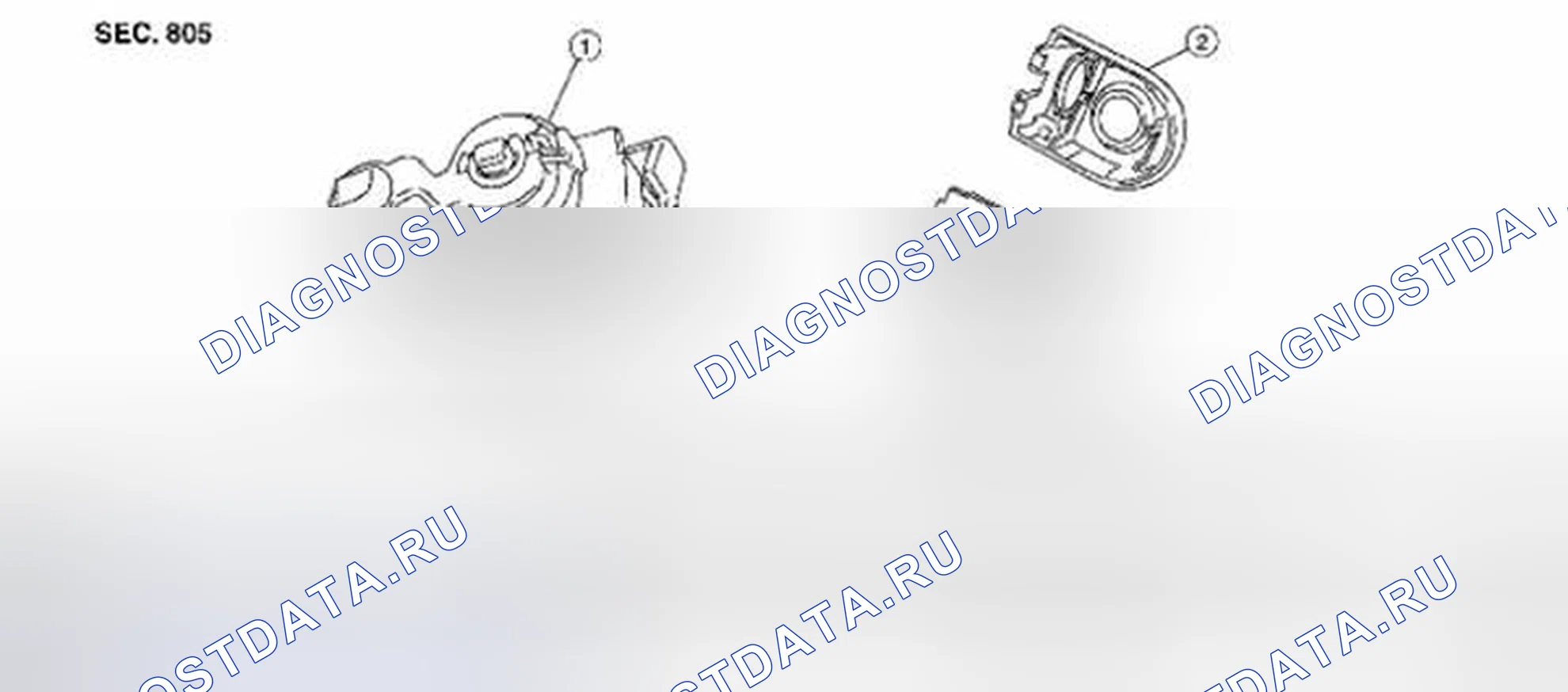 Рис. 60: УЗЕЛ ЦИЛИНДРА ДВЕРНОГО КЛЮЧА. Suzuki Equator I