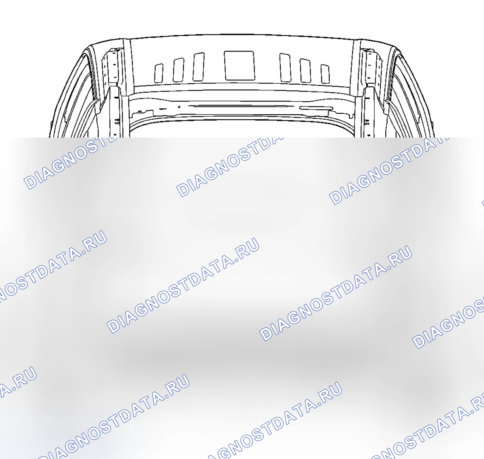 Рис. 24: Размеры проема задней двери. GMC Envoy II