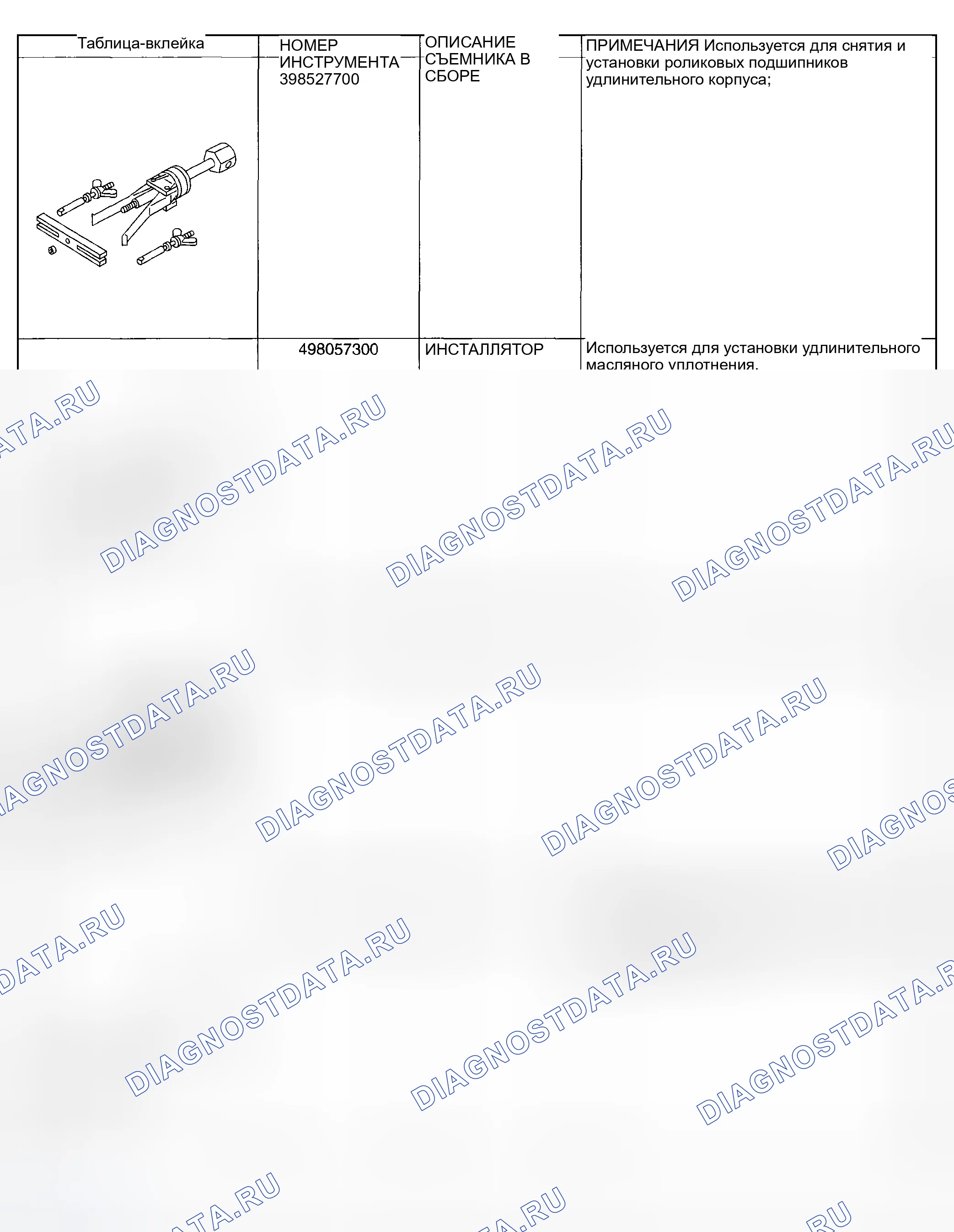 Рис. 509: СПЕЦИАЛЬНЫЕ ИНСТРУМЕНТЫ. Subaru Impreza GD/GC/GG рестайлинг