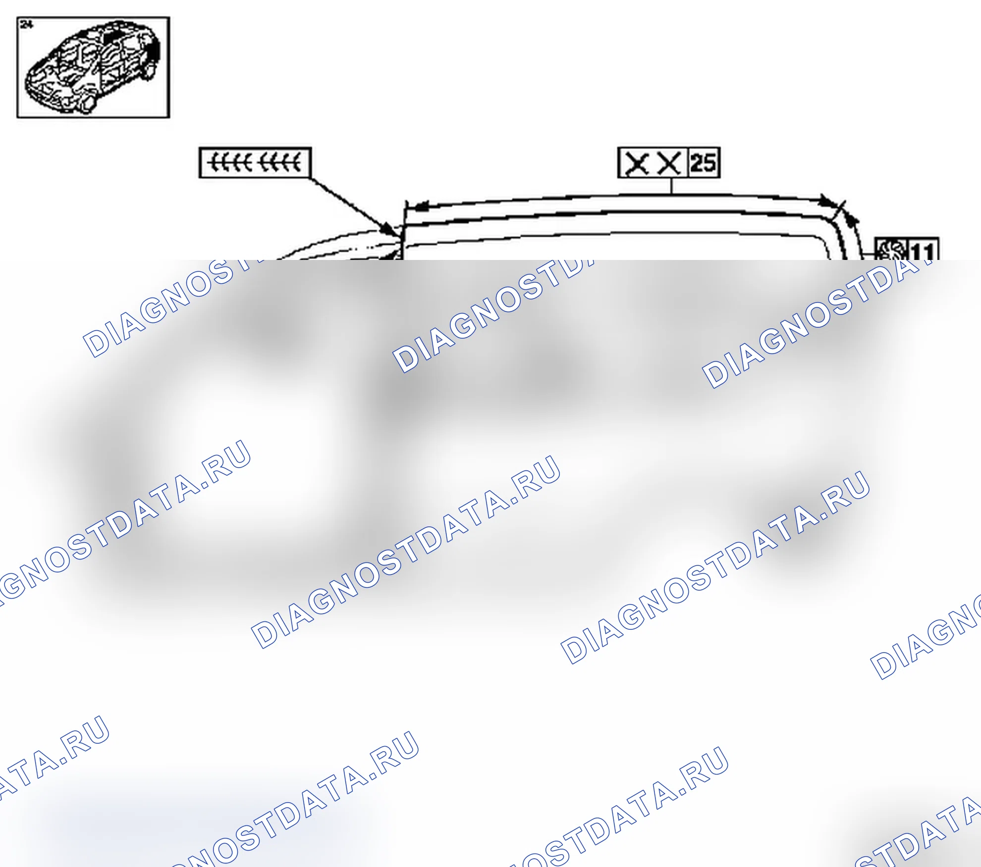 Замена верхней части боковой панели - модель F 06, F 25. Opel Combo C