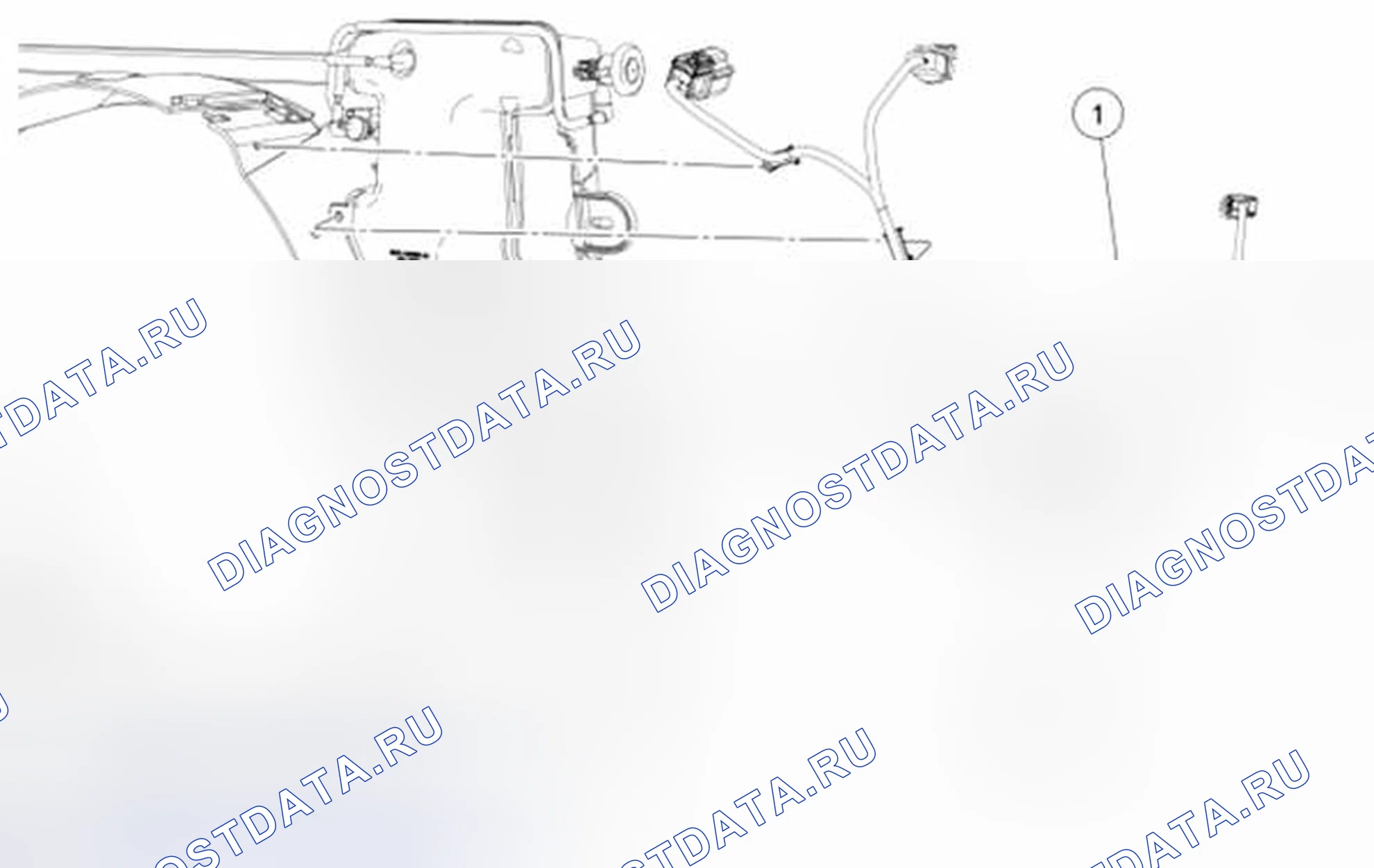 Рис. 12: Фиксаторы жгута проводов с вакуумным резервуаром - 6.2L. Ford Pickup F250 Super Duty II