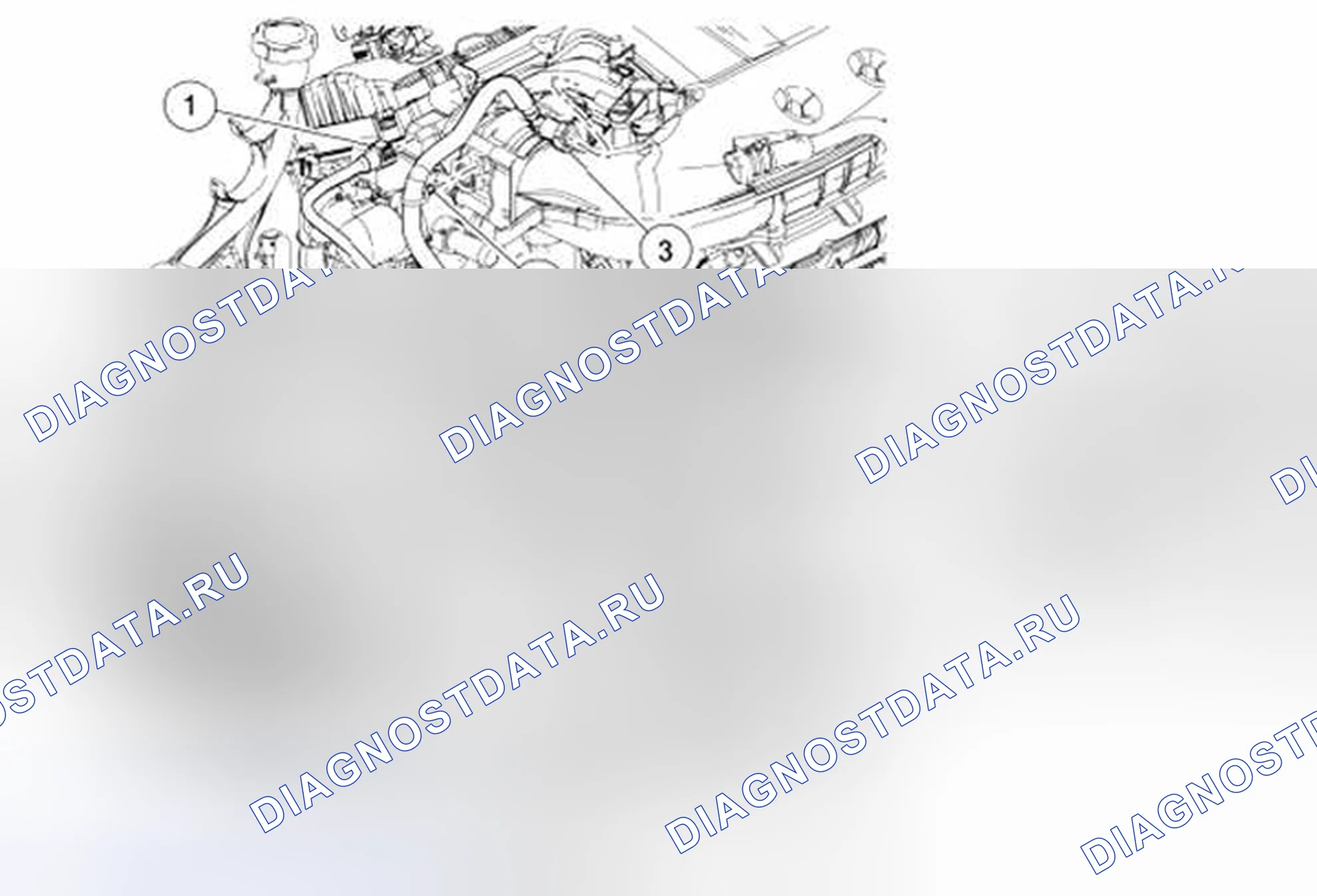 Рис. 67: Передние трубки подачи топлива и испарительного выброса (EVAP). Hyundai Kona I