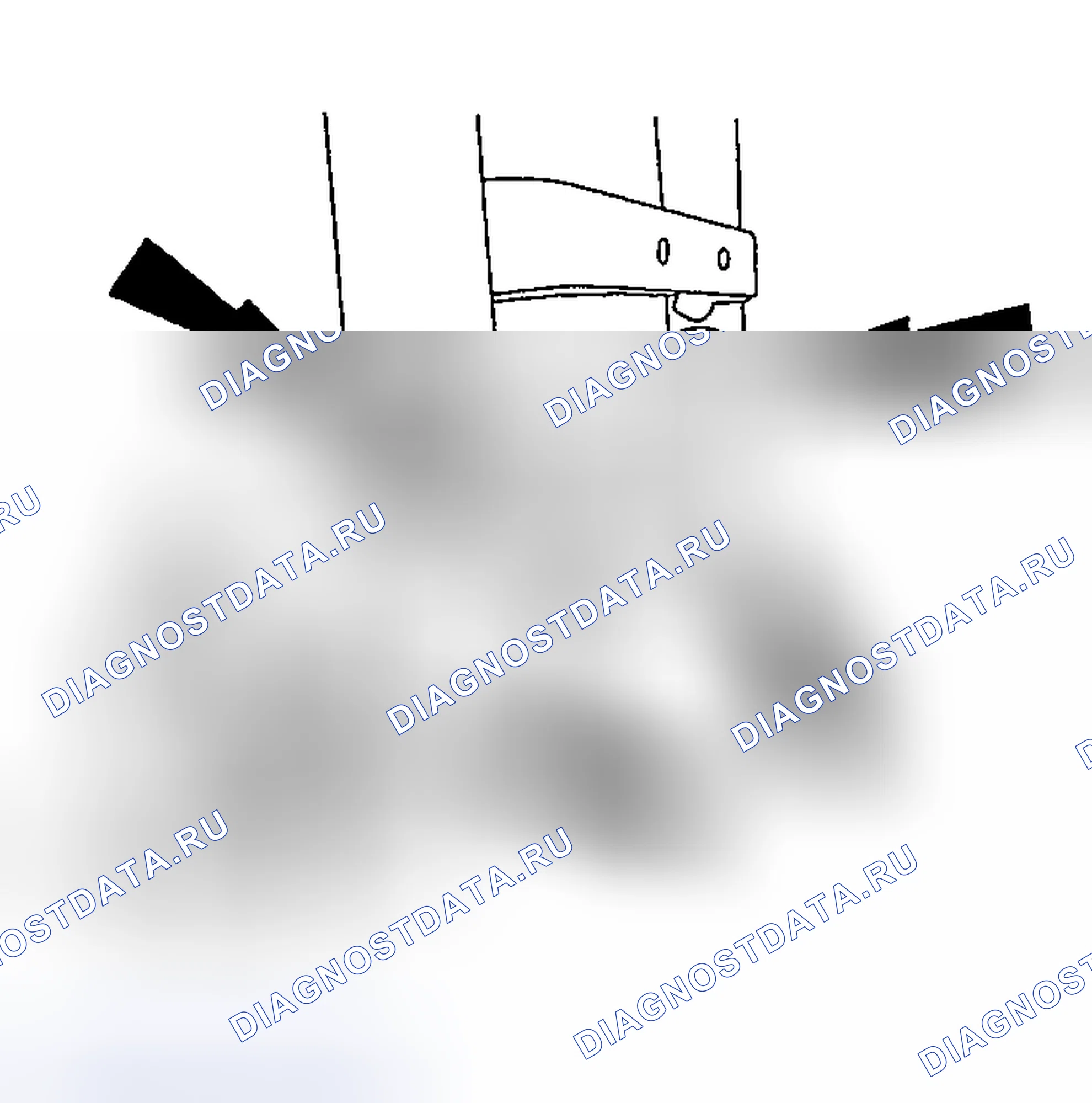 Рис. 58: Позиция 25. Демонтаж штифта валика реклайнера. Примечание. Hyundai Nexo I