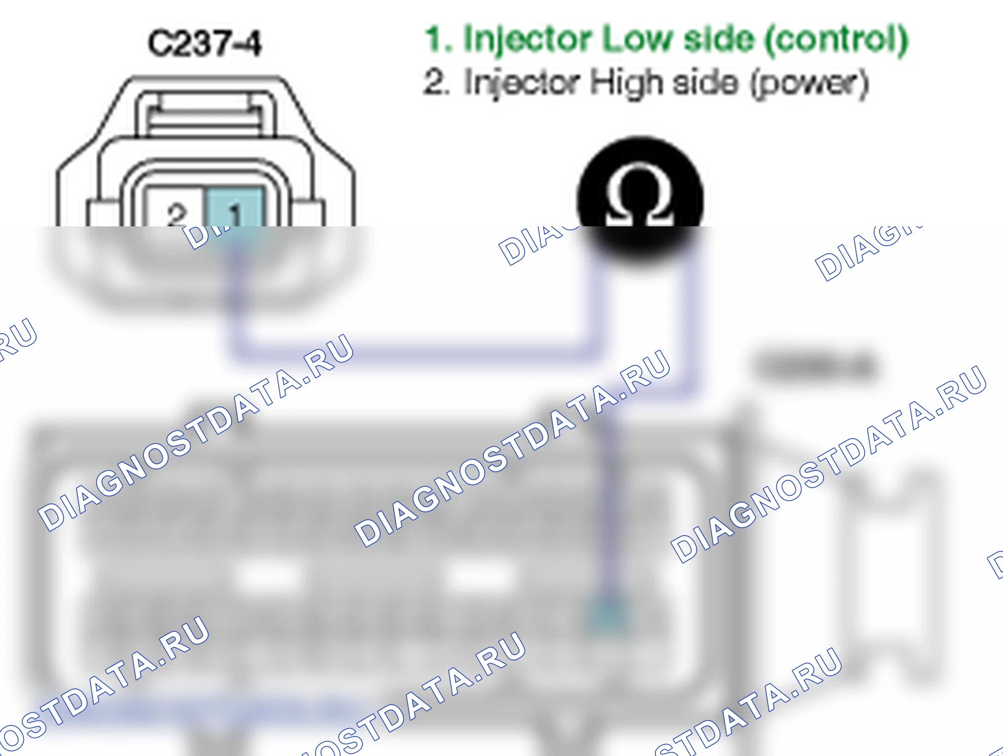 Контроль проводов — P0204. Hyundai Santa Fe CM