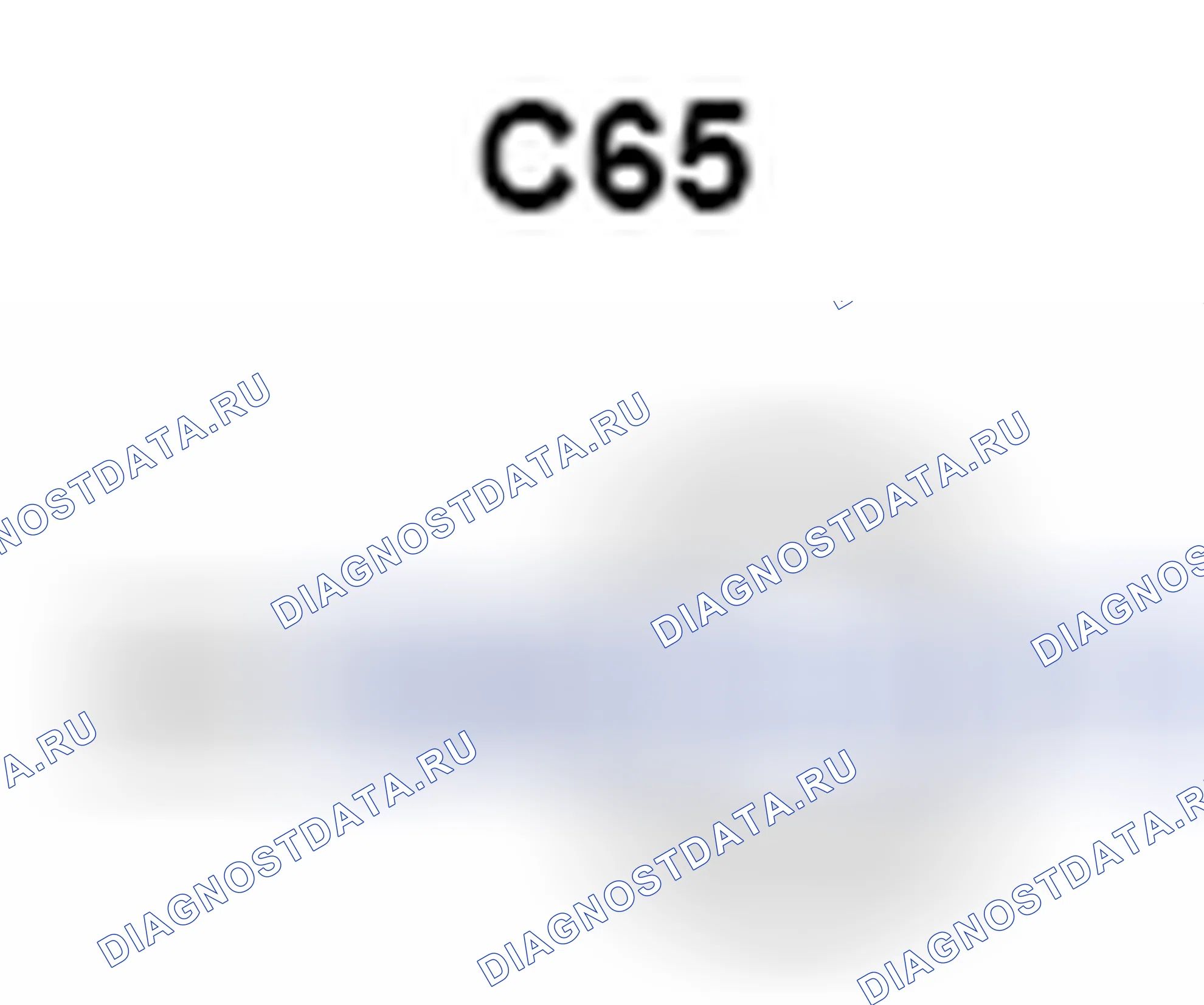 Рис. 651: Вид с торца соединителя блока плавких вставок (C65). Toyota Yaris III
