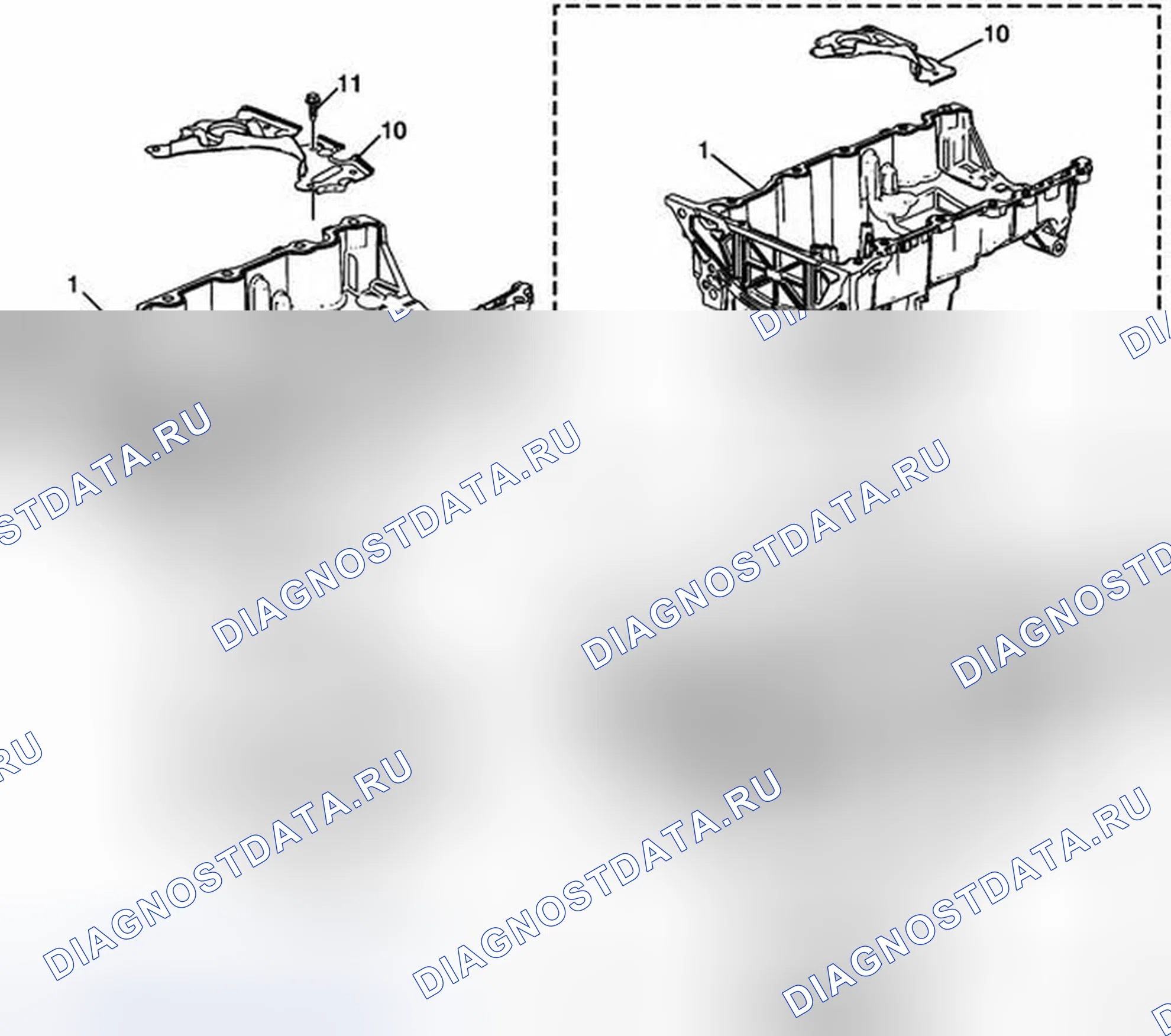 Рис. 137: Очистка и проверка масляного поддона. Chevrolet Malibu VIII рестайлинг