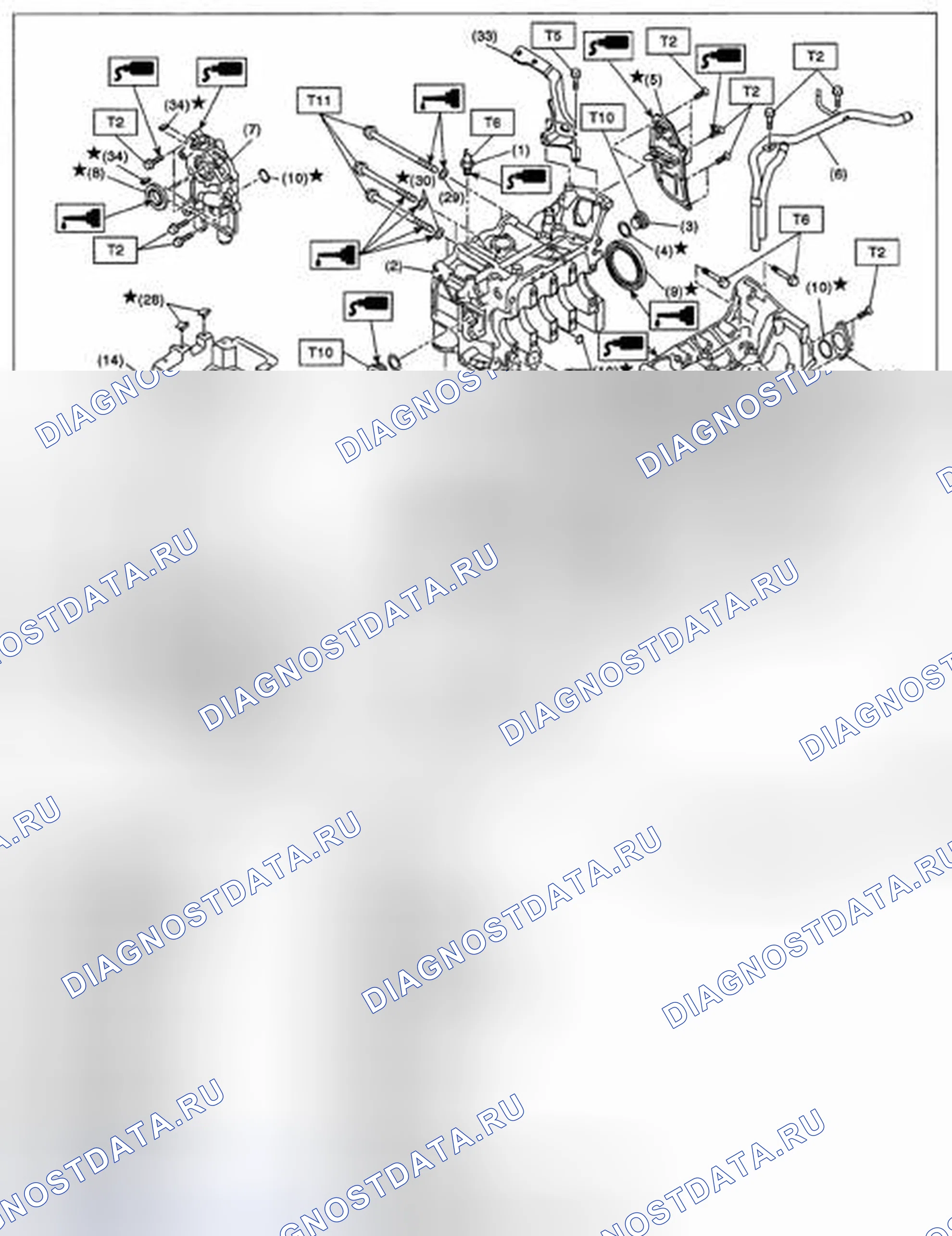 Рис. 76: БЛОК ЦИЛИНДРОВ. Subaru Impreza GH
