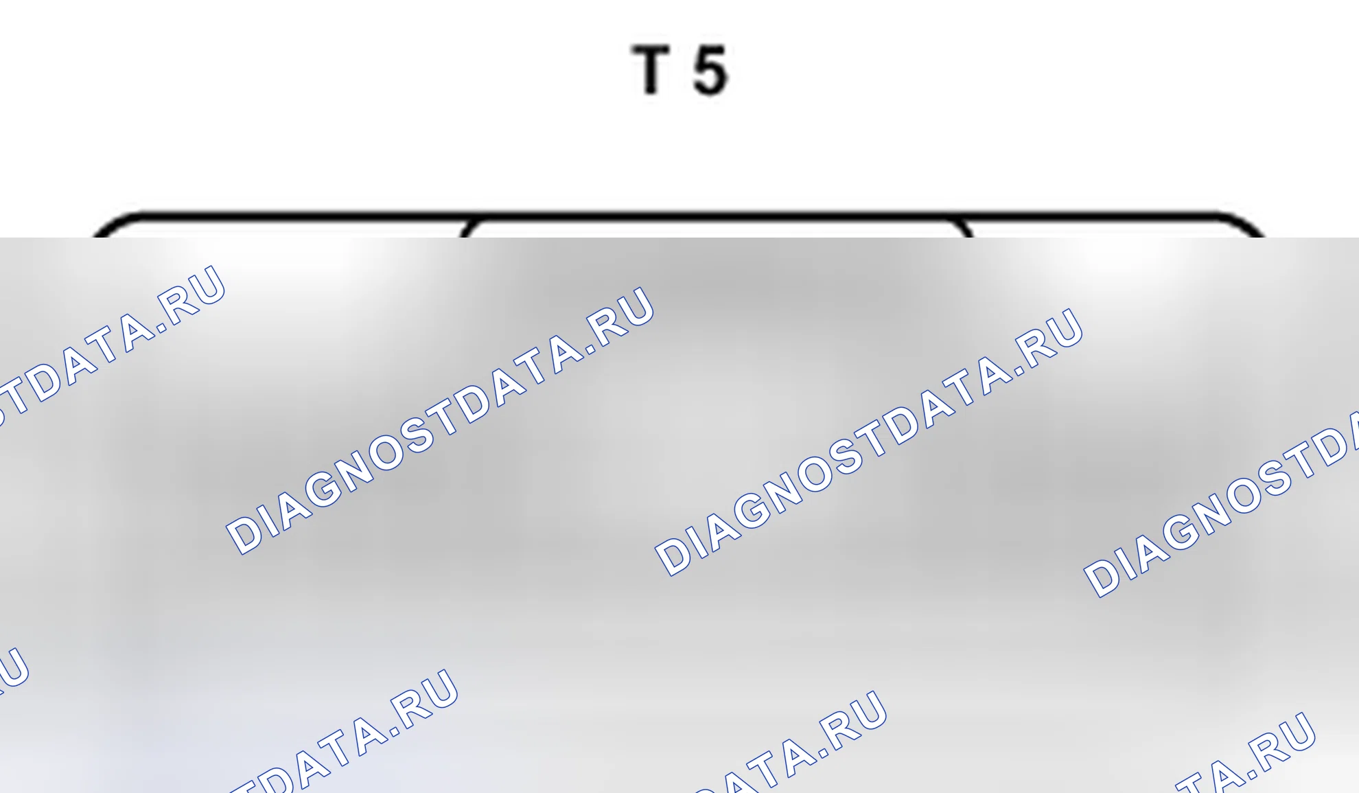Рис. 840: Вид с торца соединителя коробки кода идентификации (T 5). Toyota Prius II рестайлинг