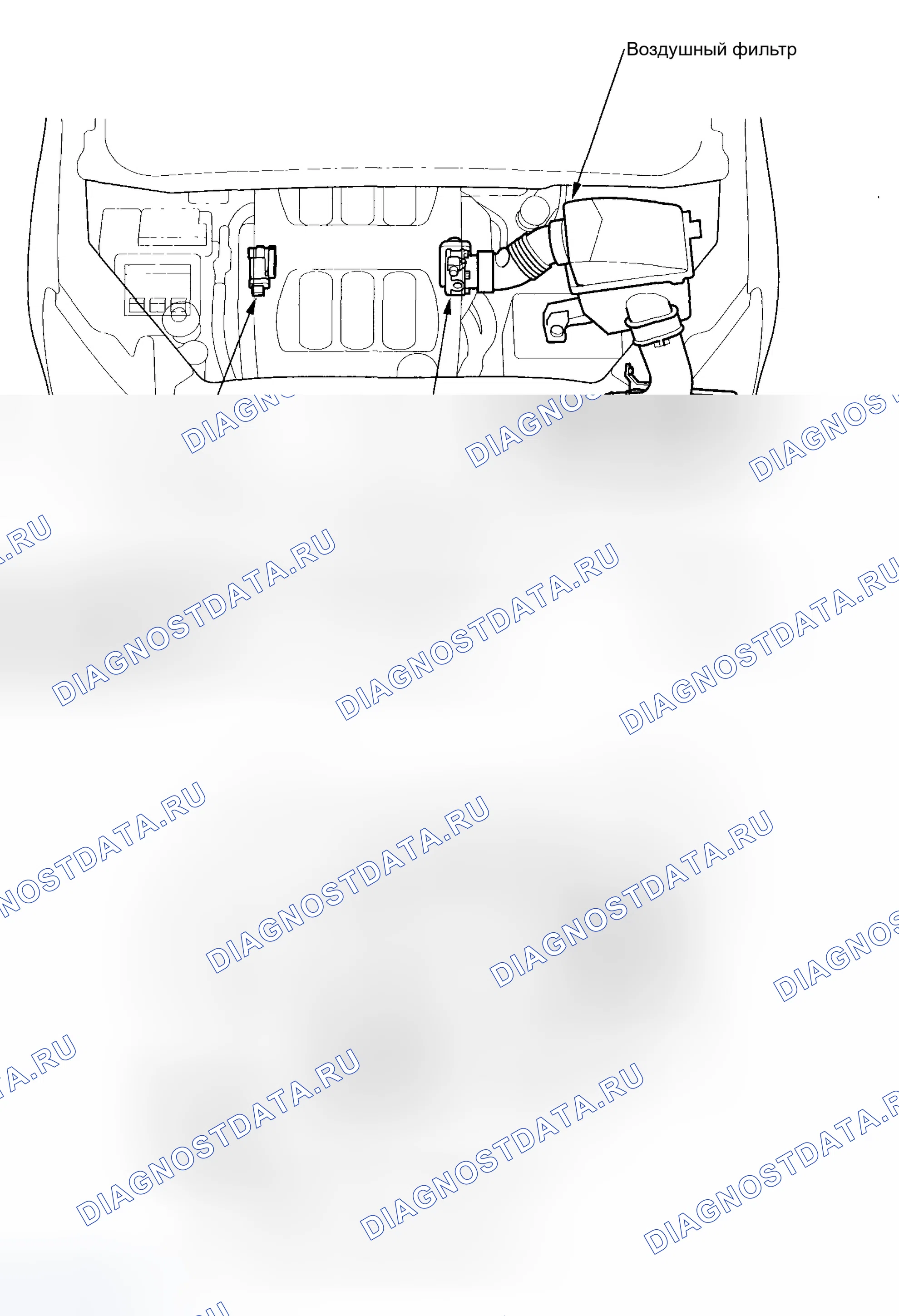 Рис. 276: Указатель расположения компонентов. Honda Odyssey III