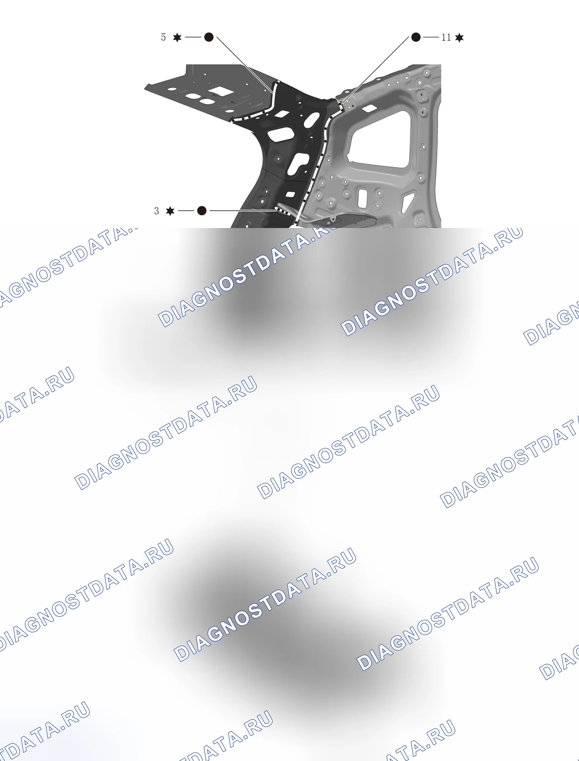 Внутренняя панель левой колонны D — Wey Vv6. Wey VV6 I