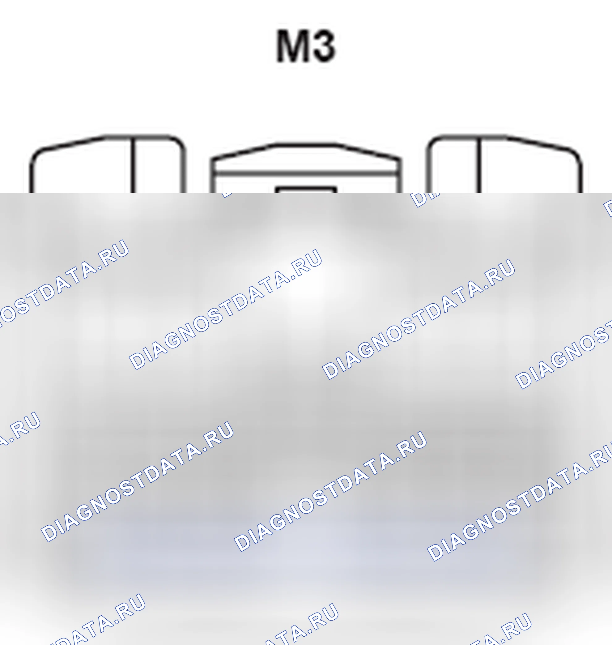Рис. 442: Вид с торца разъема ECU двери (спереди справа) (M3). Lexus GS III