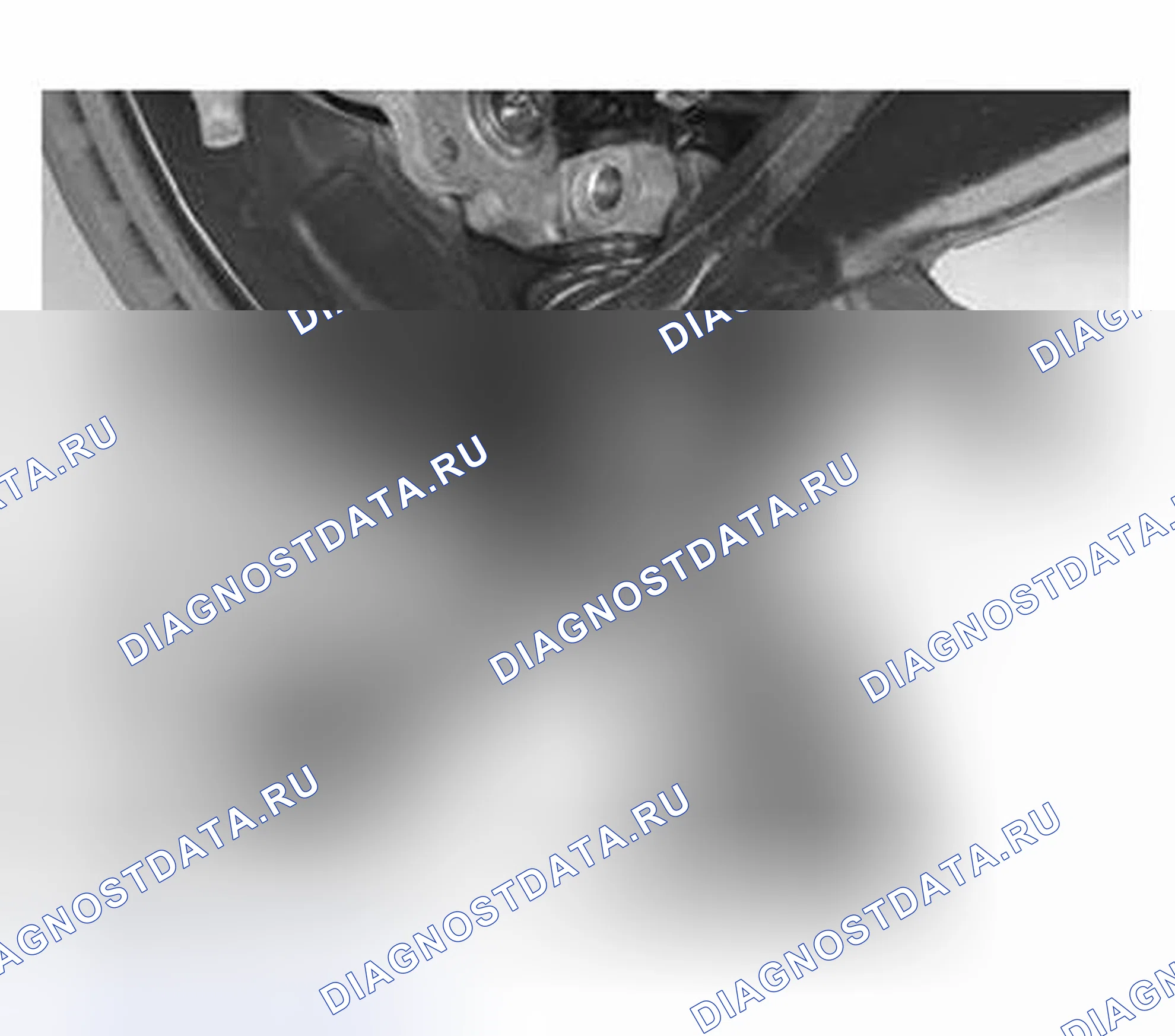 Рис. 97: Снятие шарового шарнира с цапфы оси. Volvo C70 I