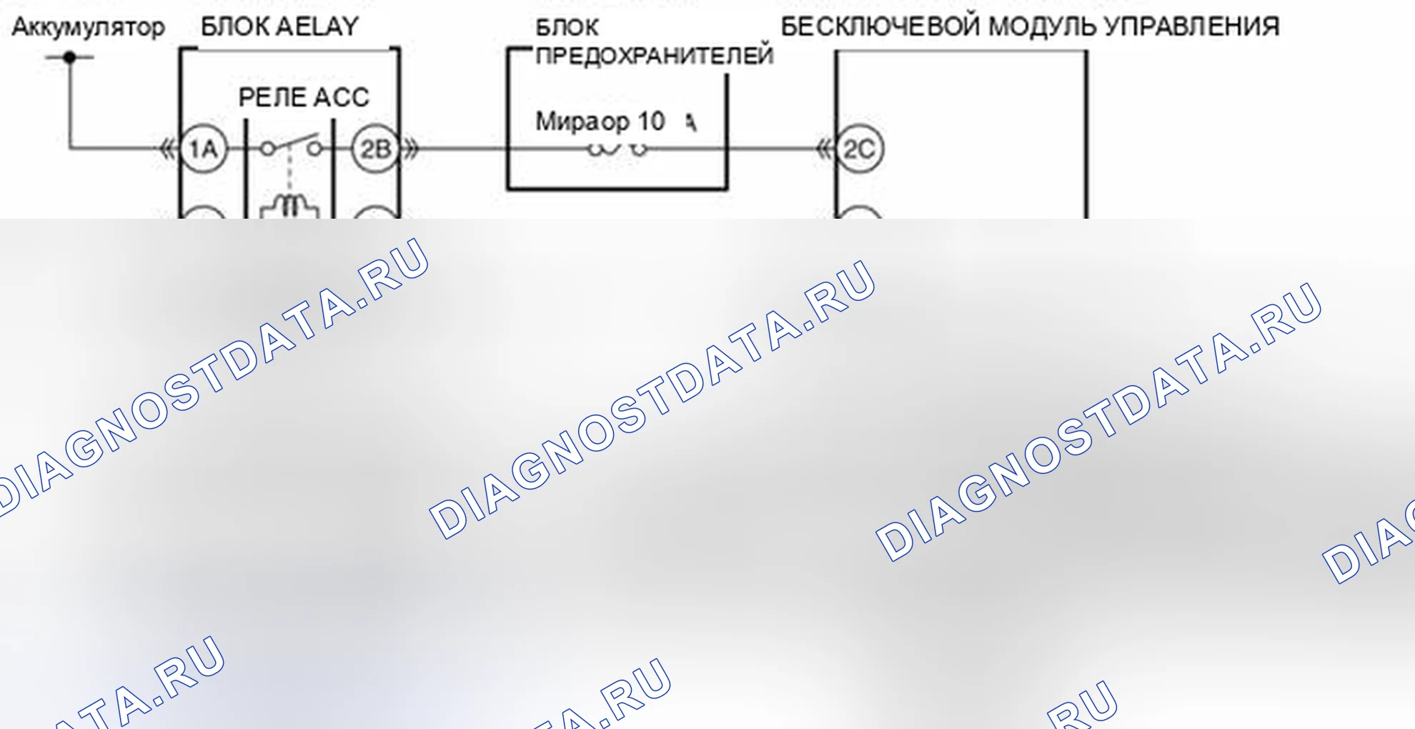 Рис. 221: расшифровка кода ошибки U3004:12 [Короткое замыкание на источник питания в цепи реле ACC]. Mazda 3 BL рестайлинг