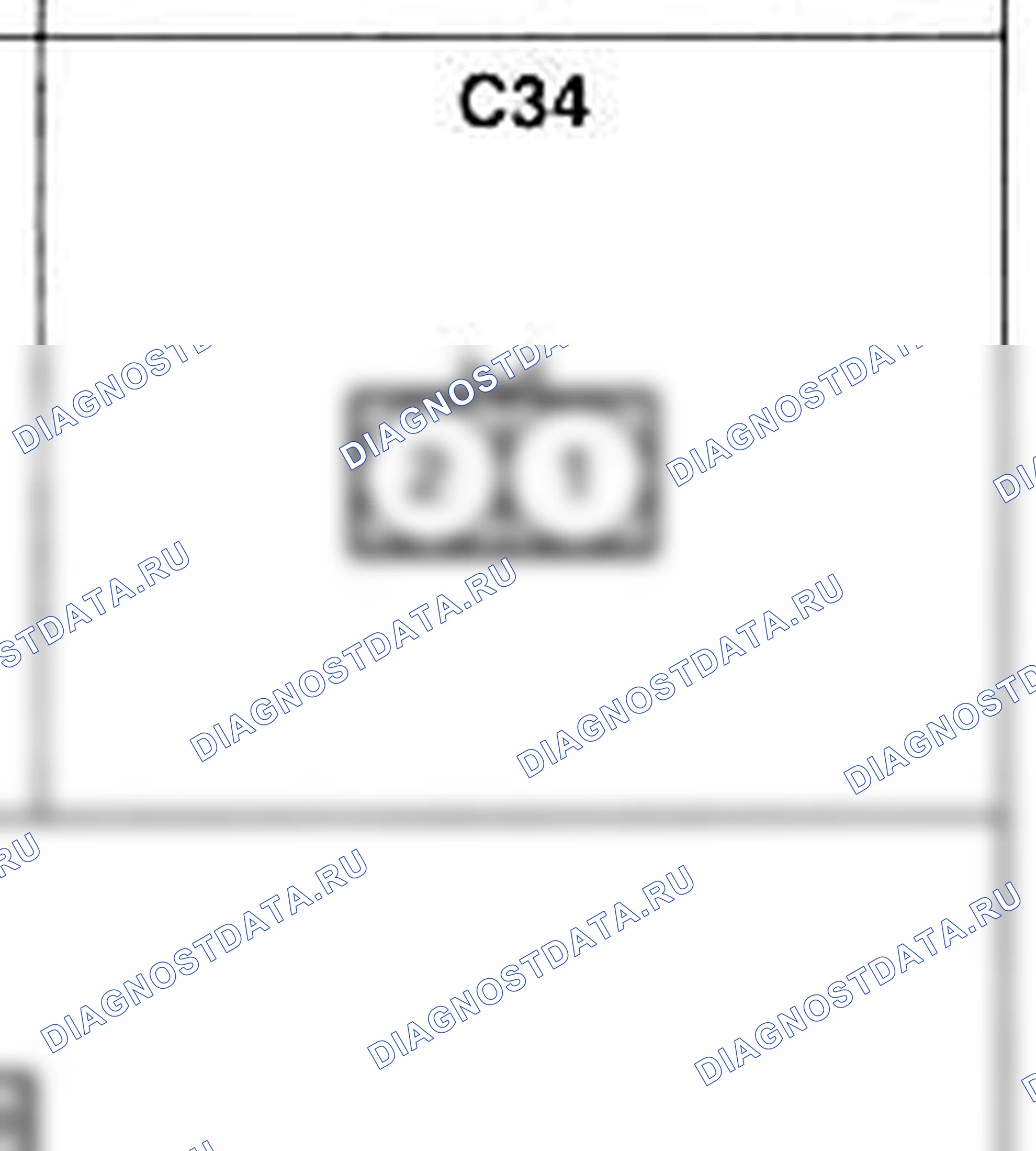 Распиновка разъёма C34 — жгута управления. Hyundai Accent LC