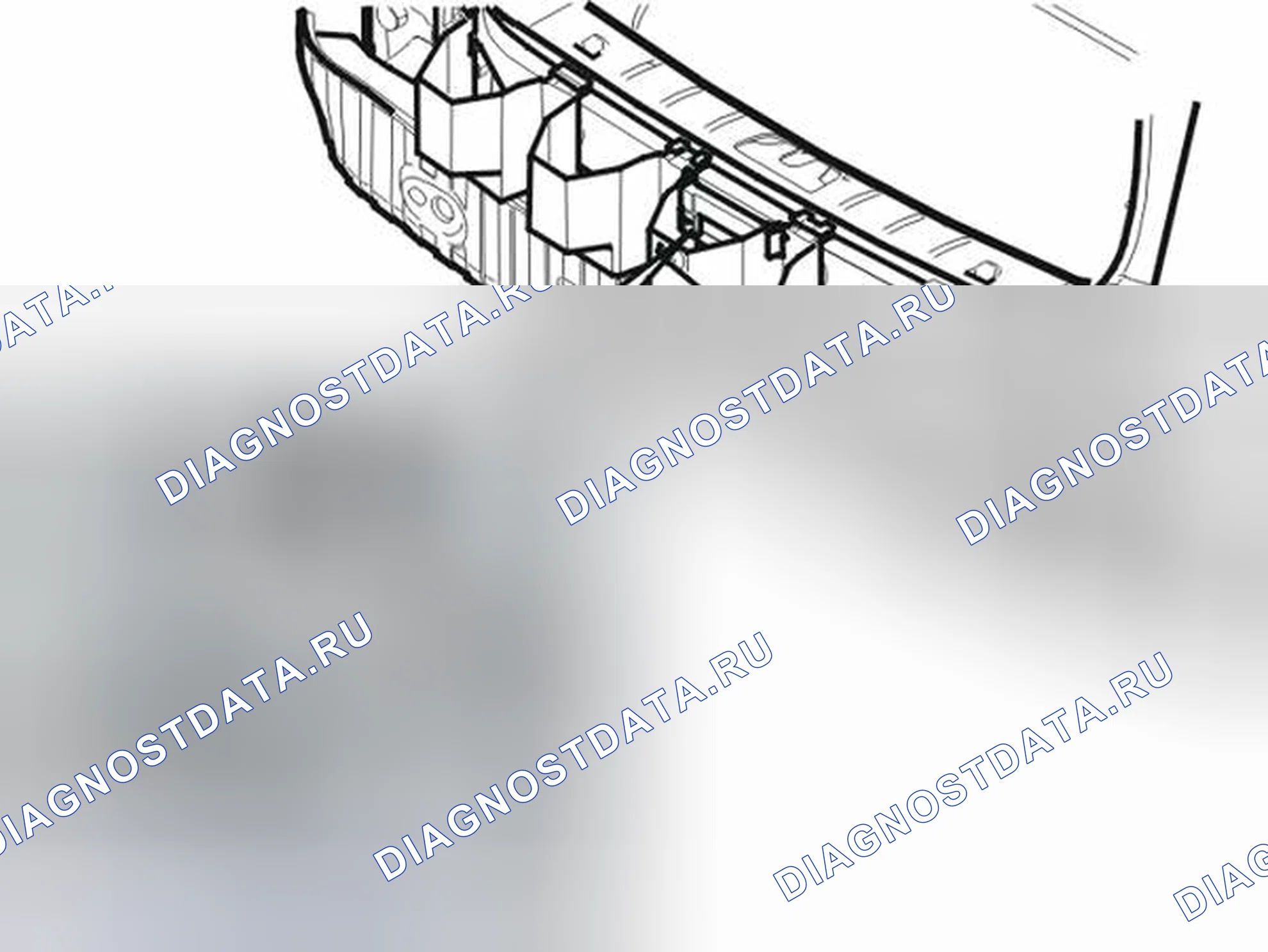 Рис. 96: СНЯТИЕ КРОНШТЕЙНА БАМПЕРА МОДУЛЯ Kvm. Volvo V50 I
