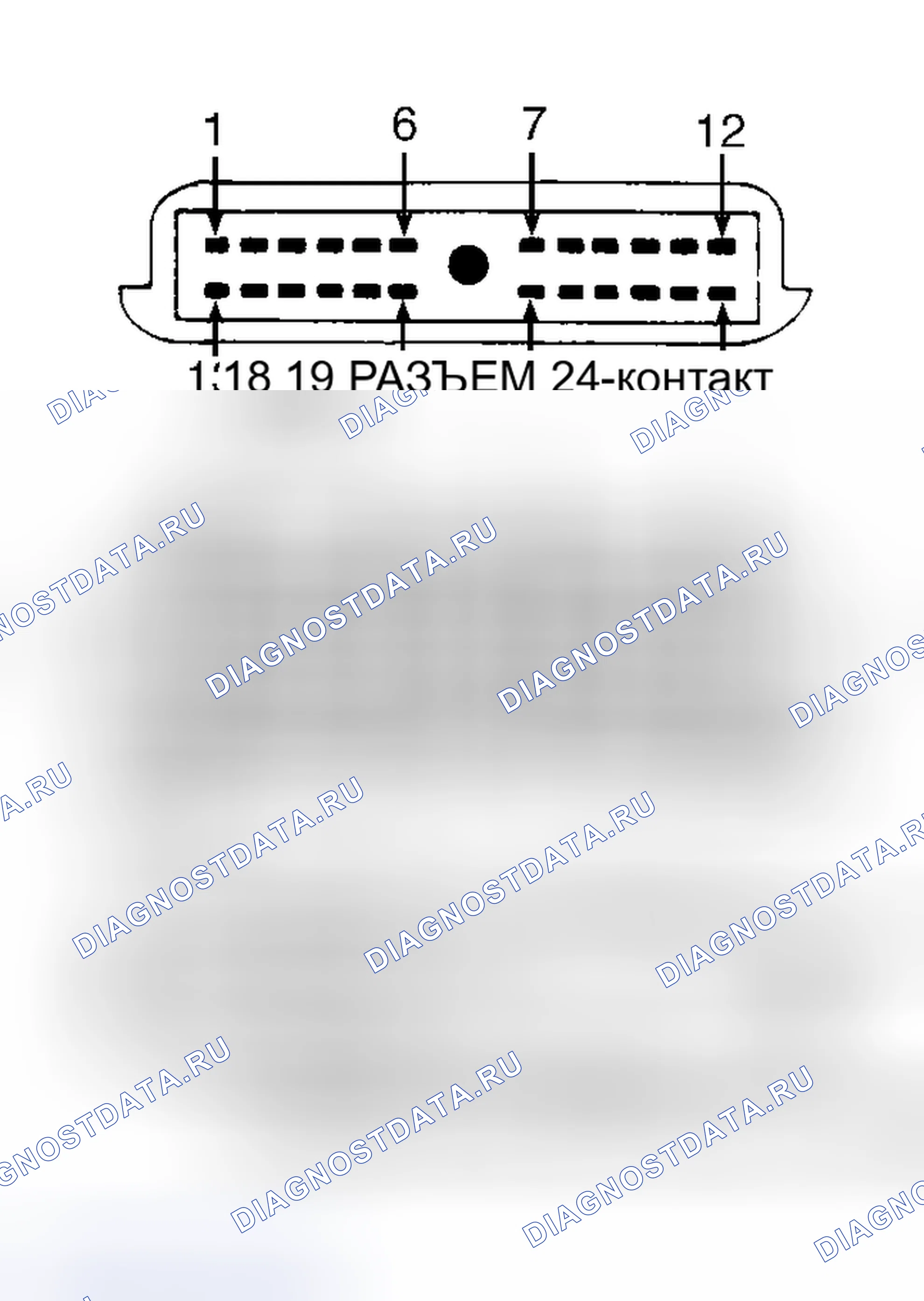 Рис. 104: Идентификация разъемов блок управления силовым агрегатом (PCM) (блок управления силовым агрегатом) и CCRM. Mazda 121 II