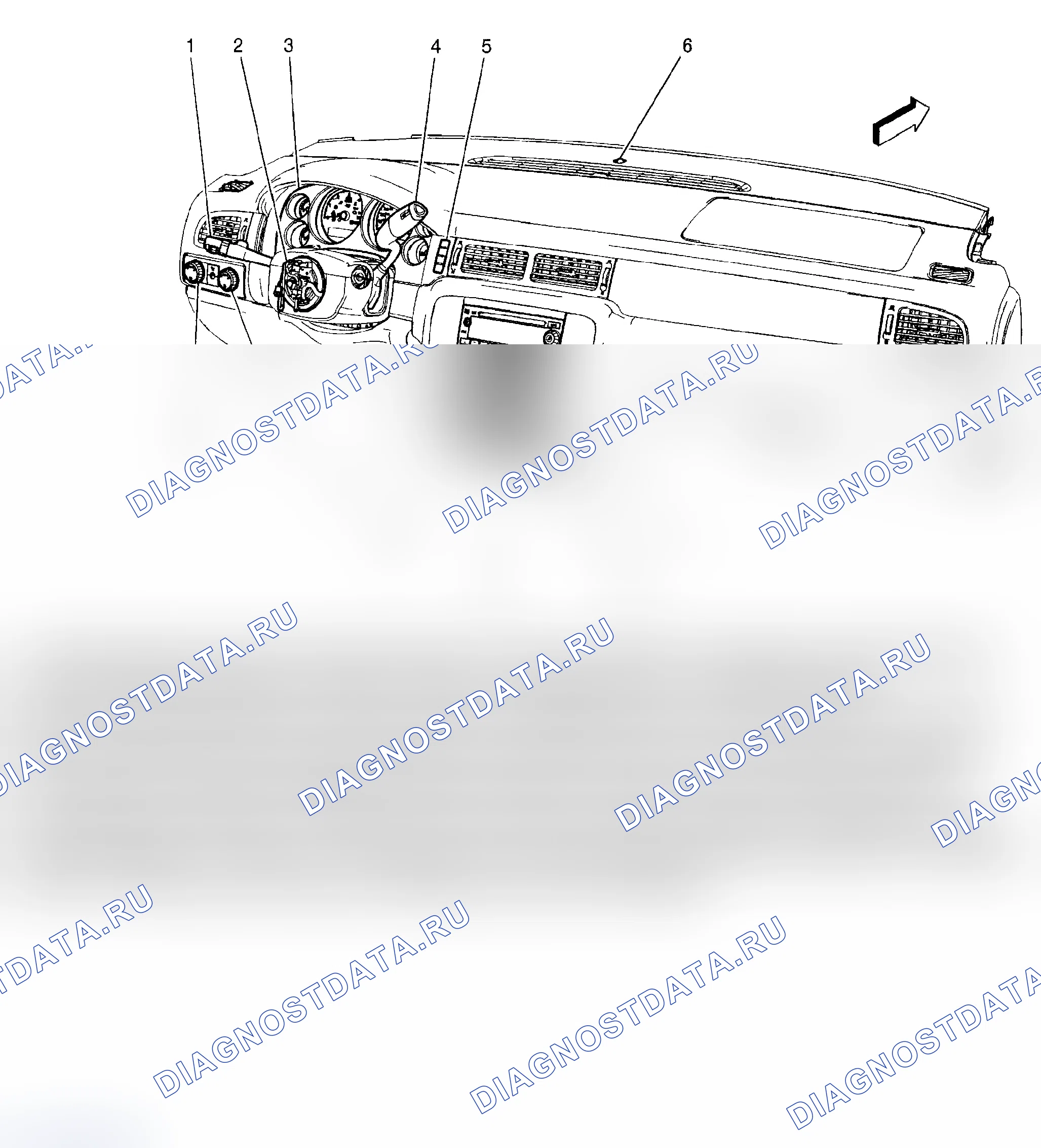 Рис. 130: ГРАФИКИ РАСПОЛОЖЕНИЯ КОМПОНЕНТОВ. Chevrolet Suburban K2500 GMT900