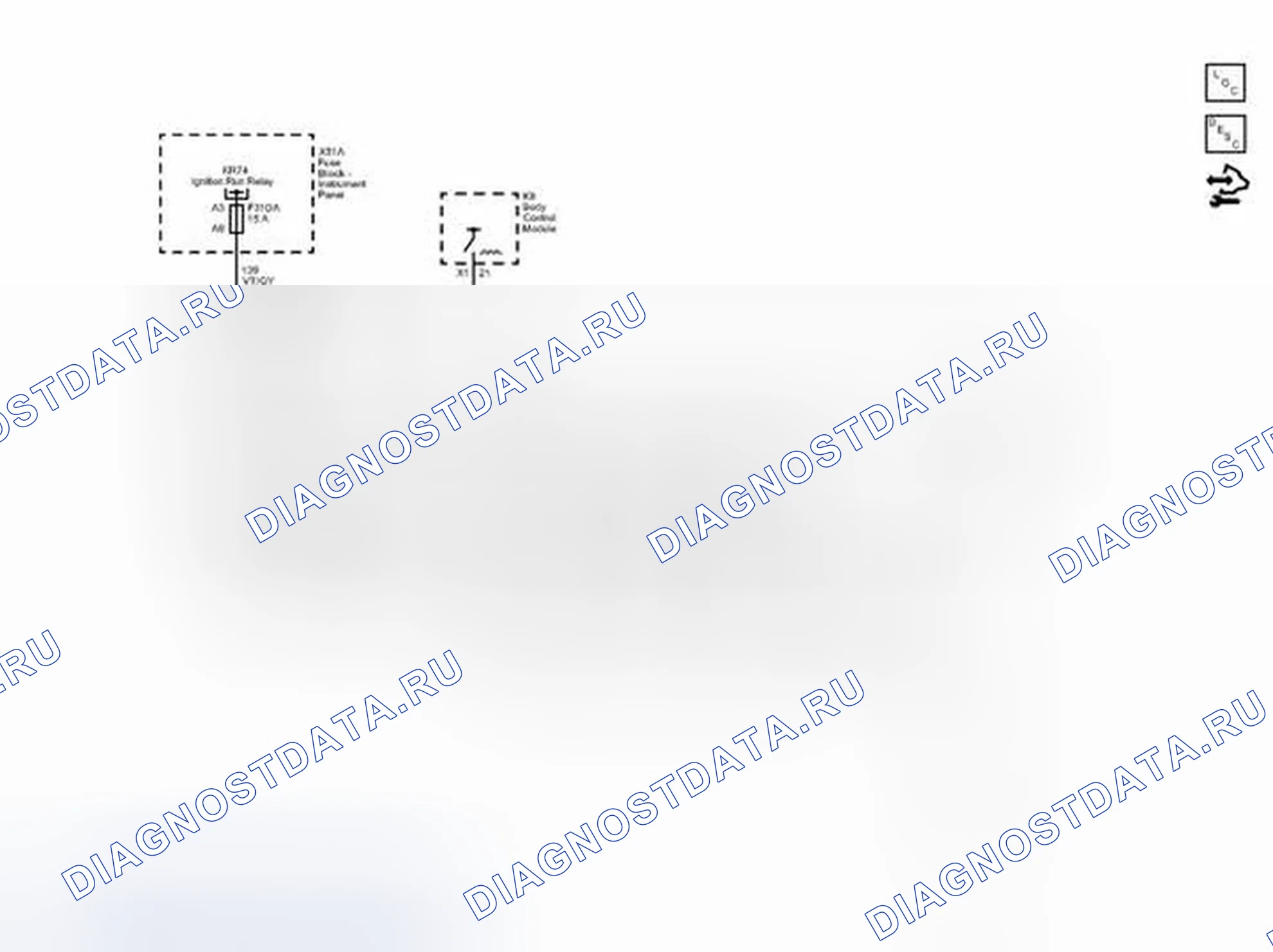 Рис. 3: Схема подключения информационного центра водителя. Chevrolet Spark M300