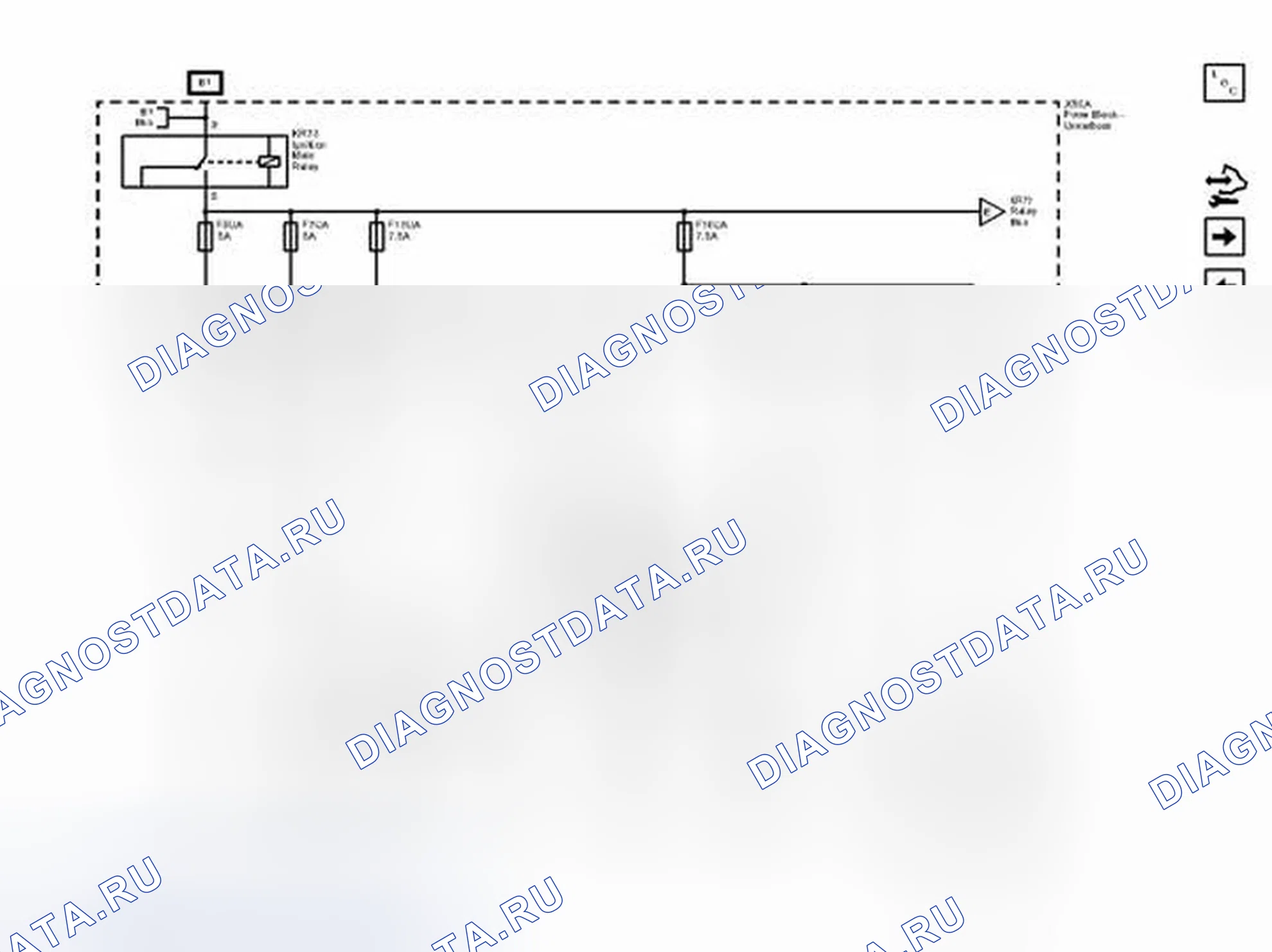 Рис. 84: Предохранители F5UA, F7UA, F13UA и F16UA. Chevrolet Malibu VIII рестайлинг