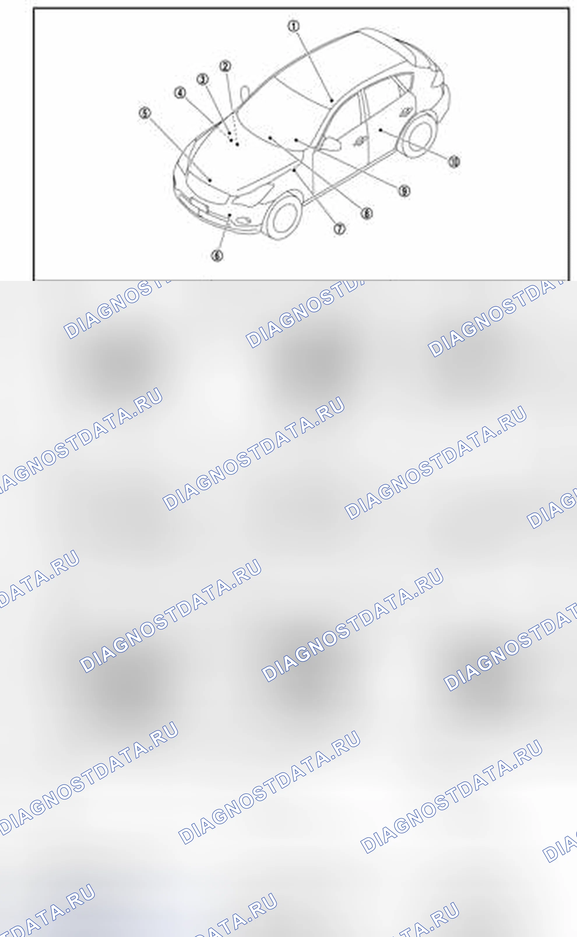 Рис. 4: ТАХОМЕТР: Расположение компонентов. Infiniti EX37 I