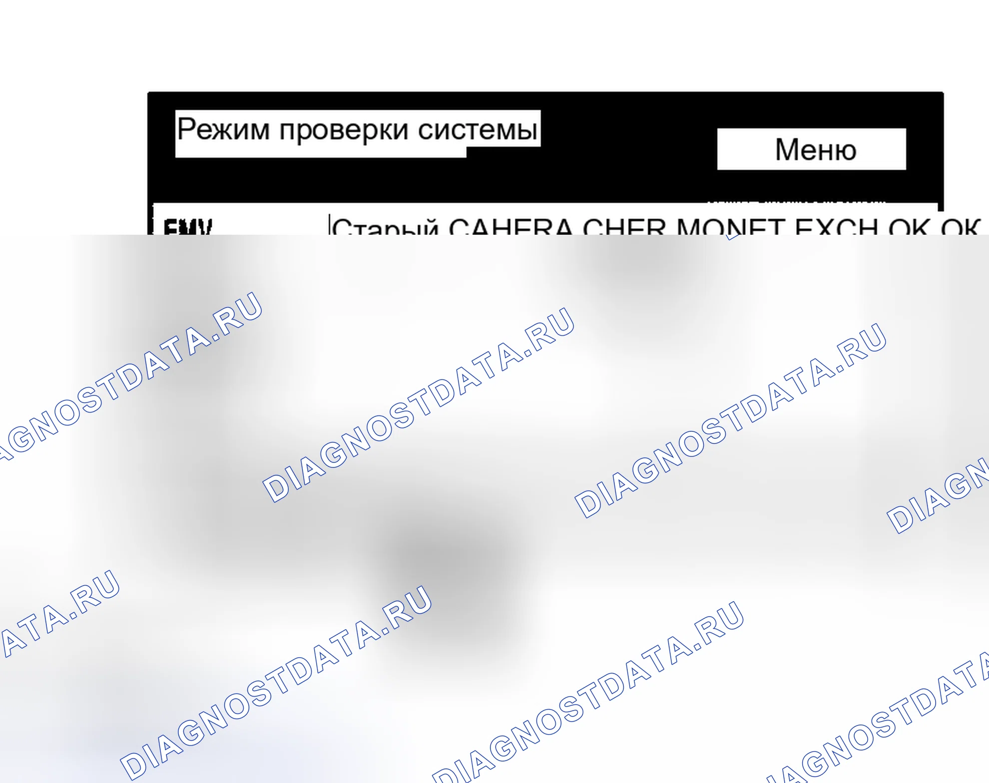 Рис. 68: РЕЖИМ ПРОВЕРКИ СИСТЕМЫ (расшифровка кода ошибки сброс / RECHECK). Haval H5 I
