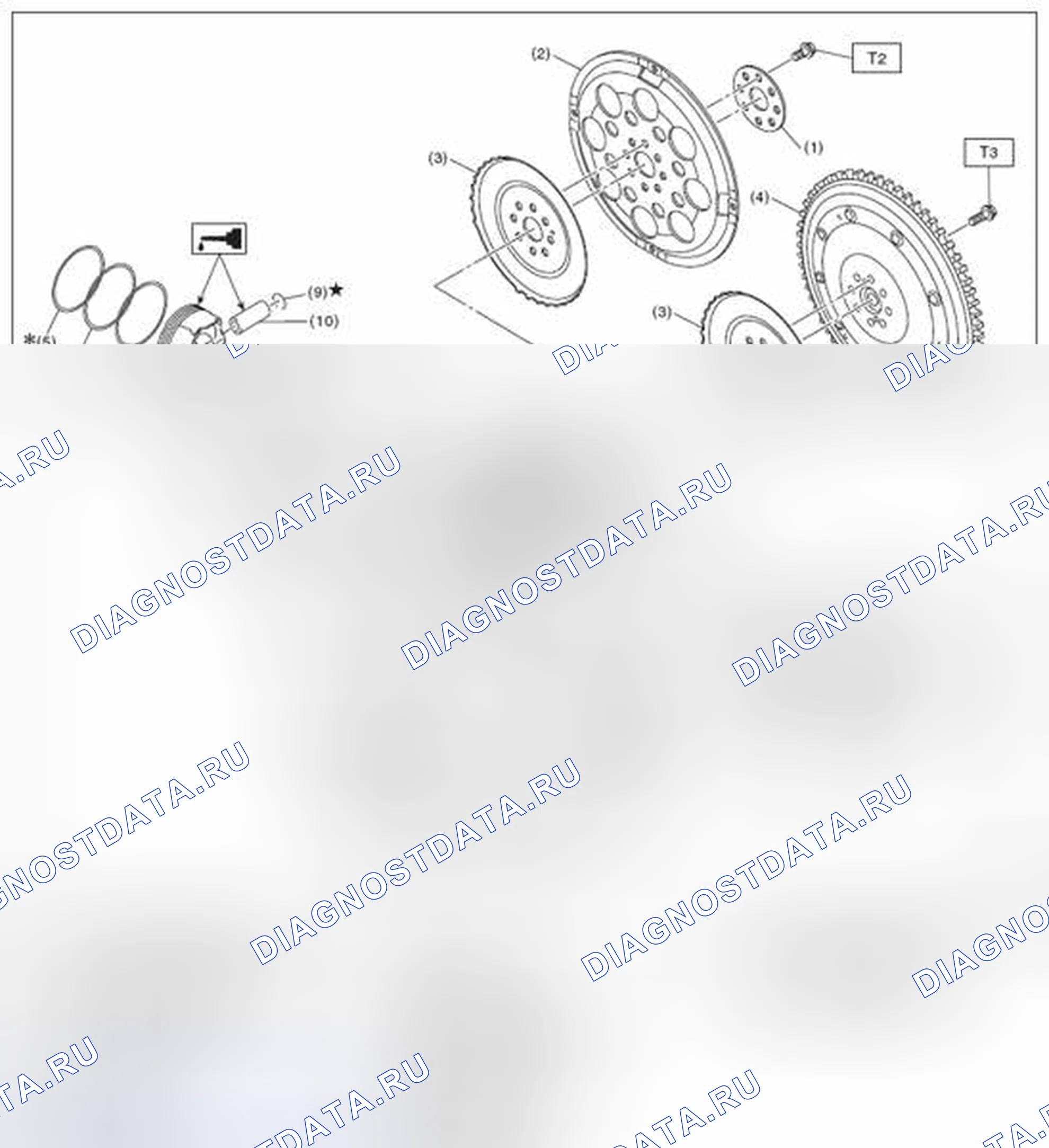 Рис. 97: КОЛЕНЧАТЫЙ ВАЛ И ПОРШЕНЬ. Subaru Outback BR рестайлинг