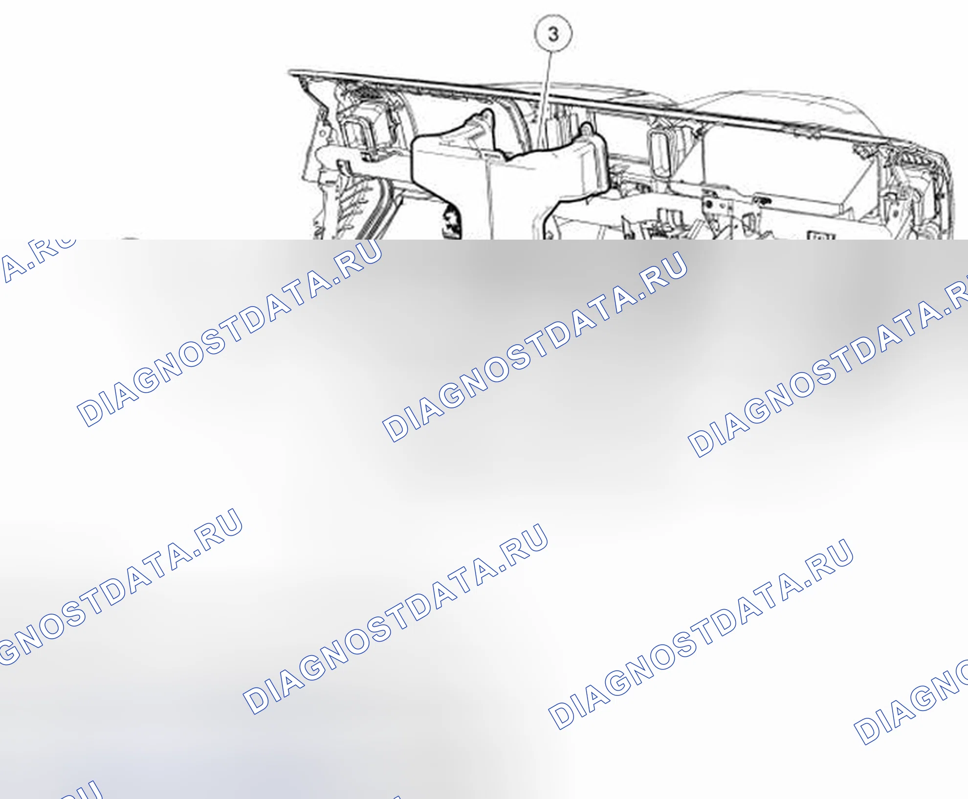 Рис. 40: Регистрирующий воздуховод - центр. Hyundai Matrix I рестайлинг