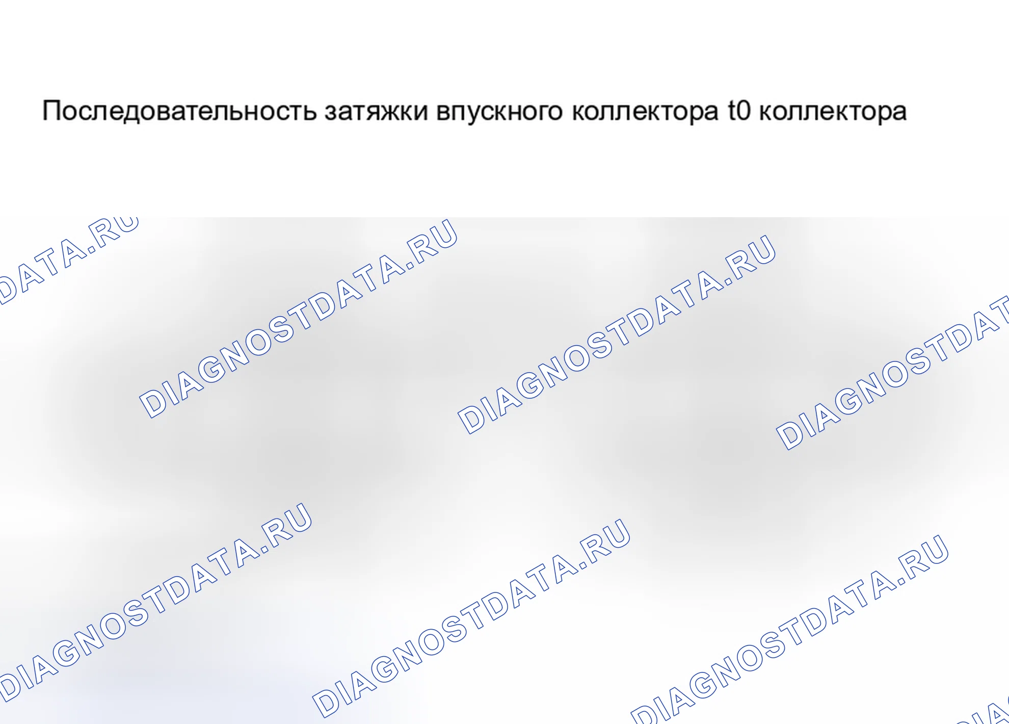 Рис. 5: Затяжка коллекторных болтов и гаек впускного коллектора. Nissan Altima L31