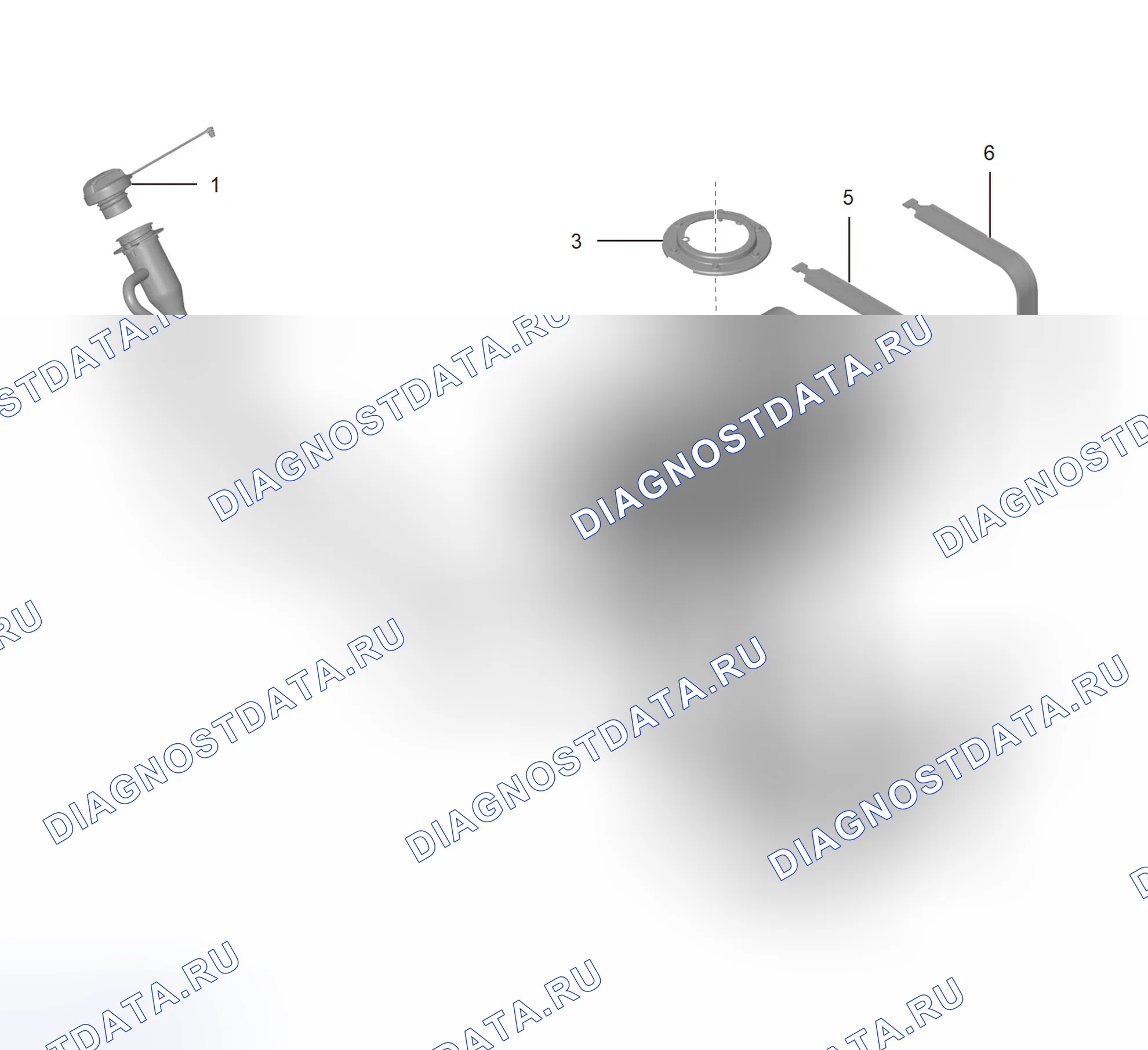Схема расположения топливного бак — Great Wall Wingle-5-Cng. Great-Wall Wingle 5 CNG I