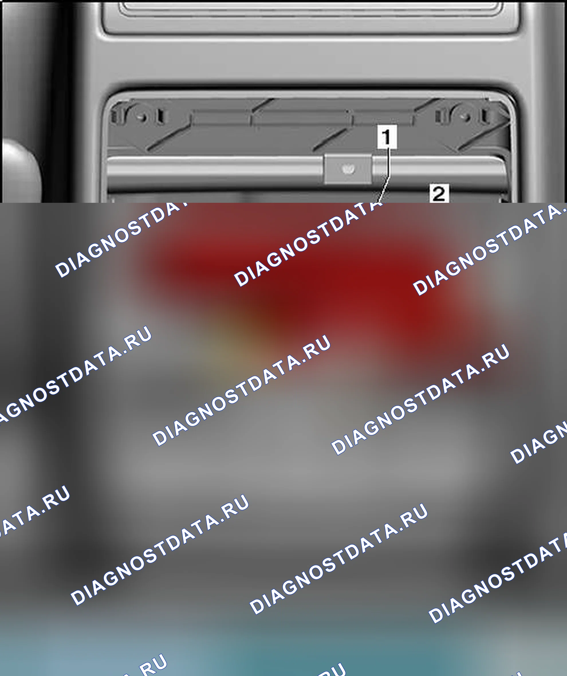 Рис. 23: ДВИГАТЕЛЬ ЛЮК В КРЫШЕ. Volkswagen Touareg II