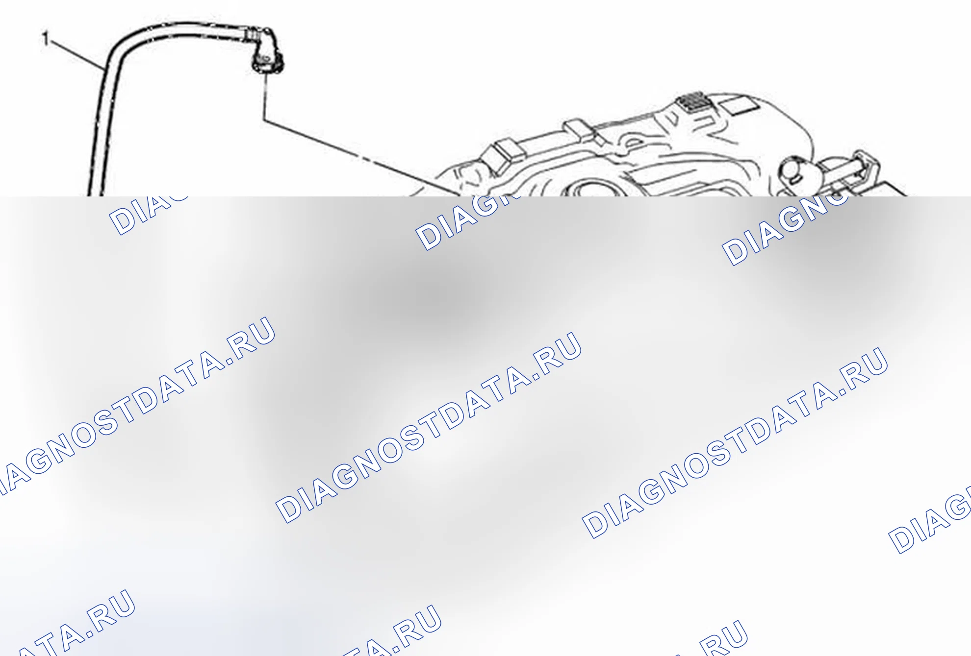 Рис. 4: Замена топливоподающей трубы (в резервуаре FWD). Buick Encore I