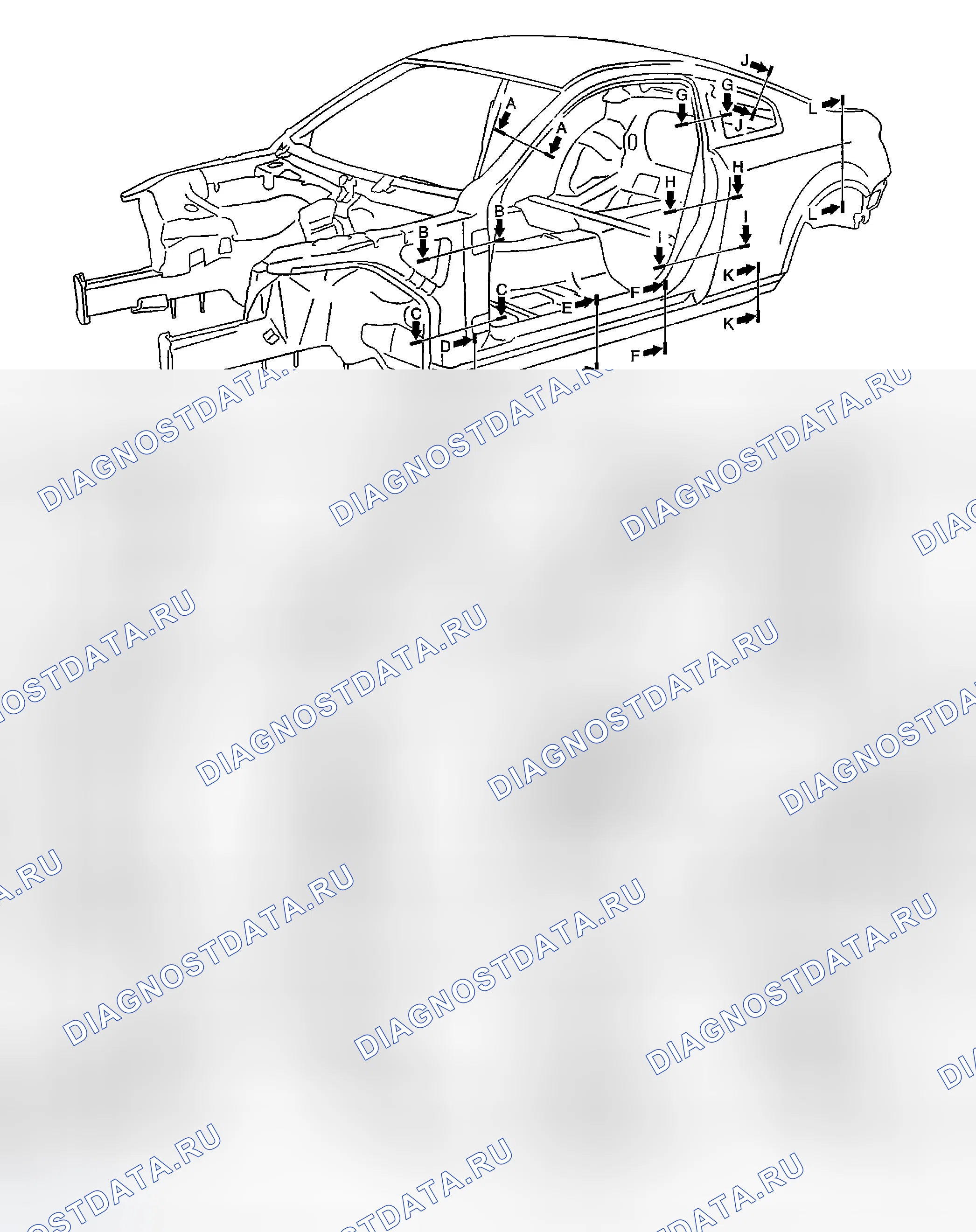 Рис. 96: КОНСТРУКЦИЯ КУЗОВА. Infiniti G35 III