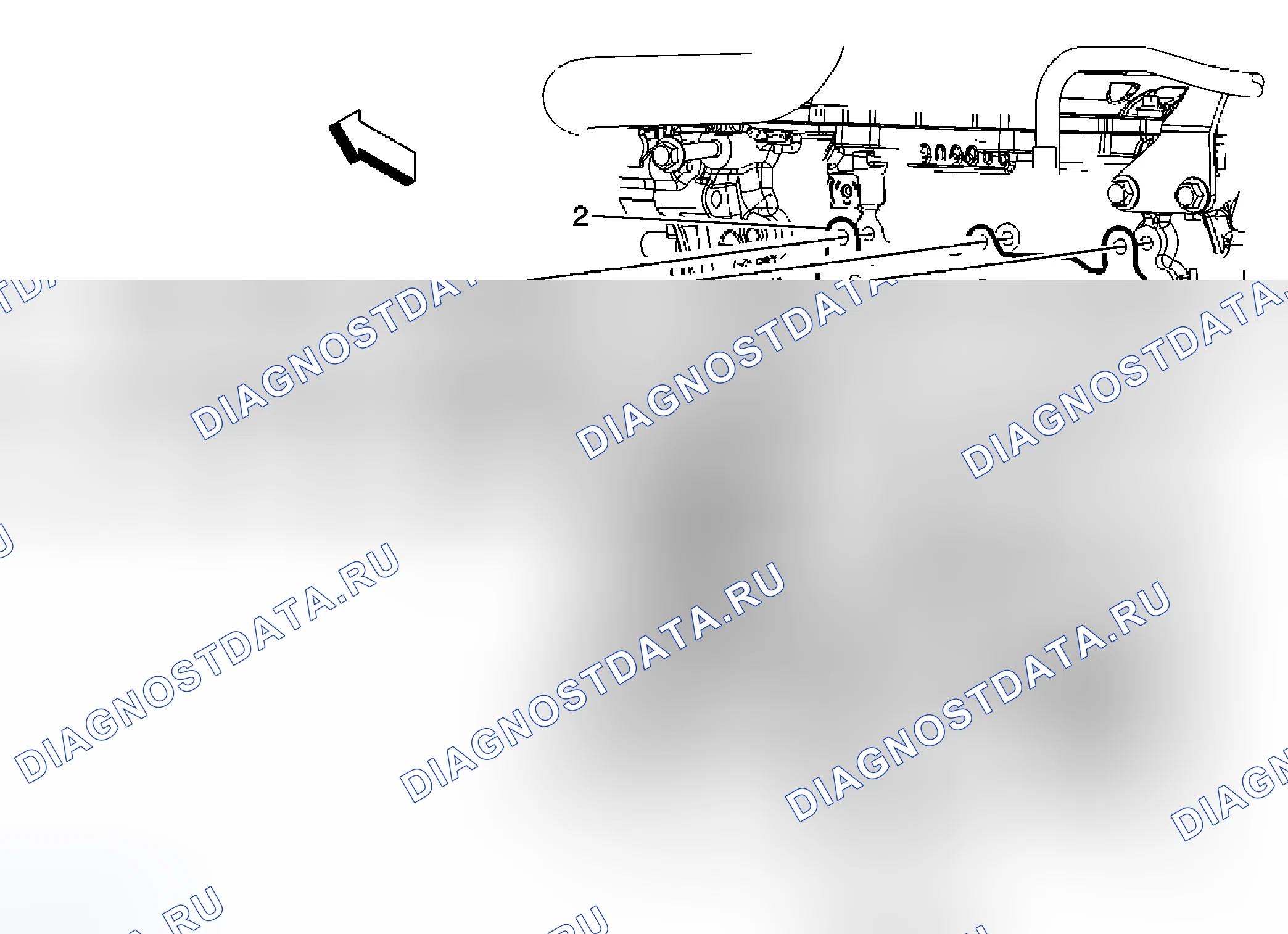 Рис. 15: Замена выпускного коллектора - левая сторона (LAU). Cadillac SRX II