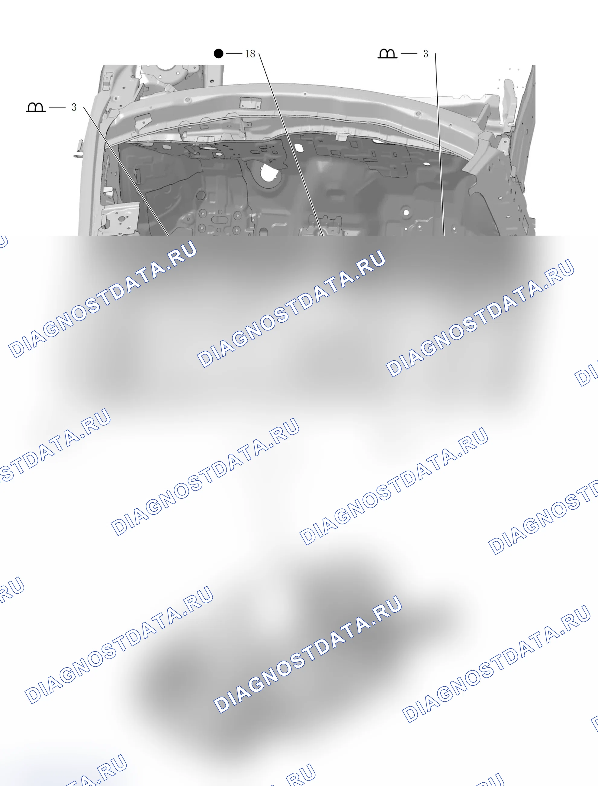 Узел переднего ограждения — Haval H6. Haval H6 III