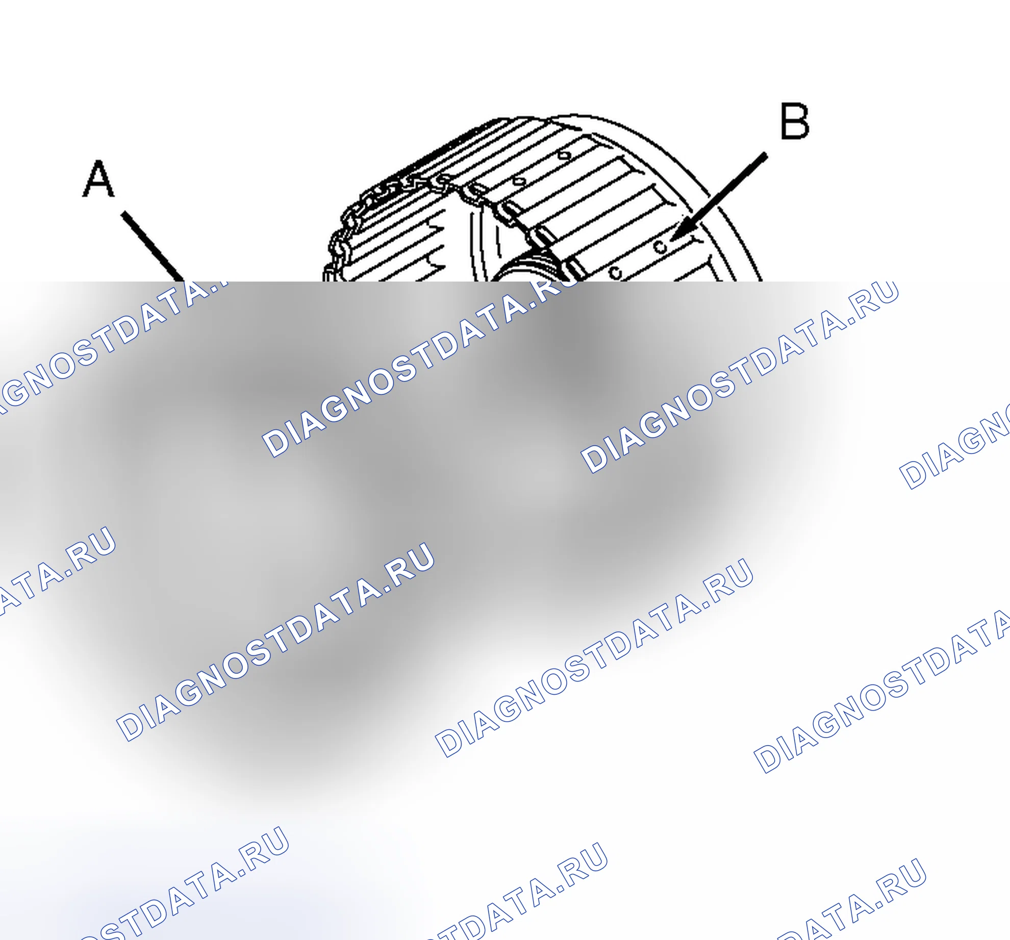 Рис. 11: > > B < < УСТАНОВКА ПОРШНЯ МУФТЫ ЗАДНЕГО ХОДА. Mitsubishi Galant IX рестайлинг