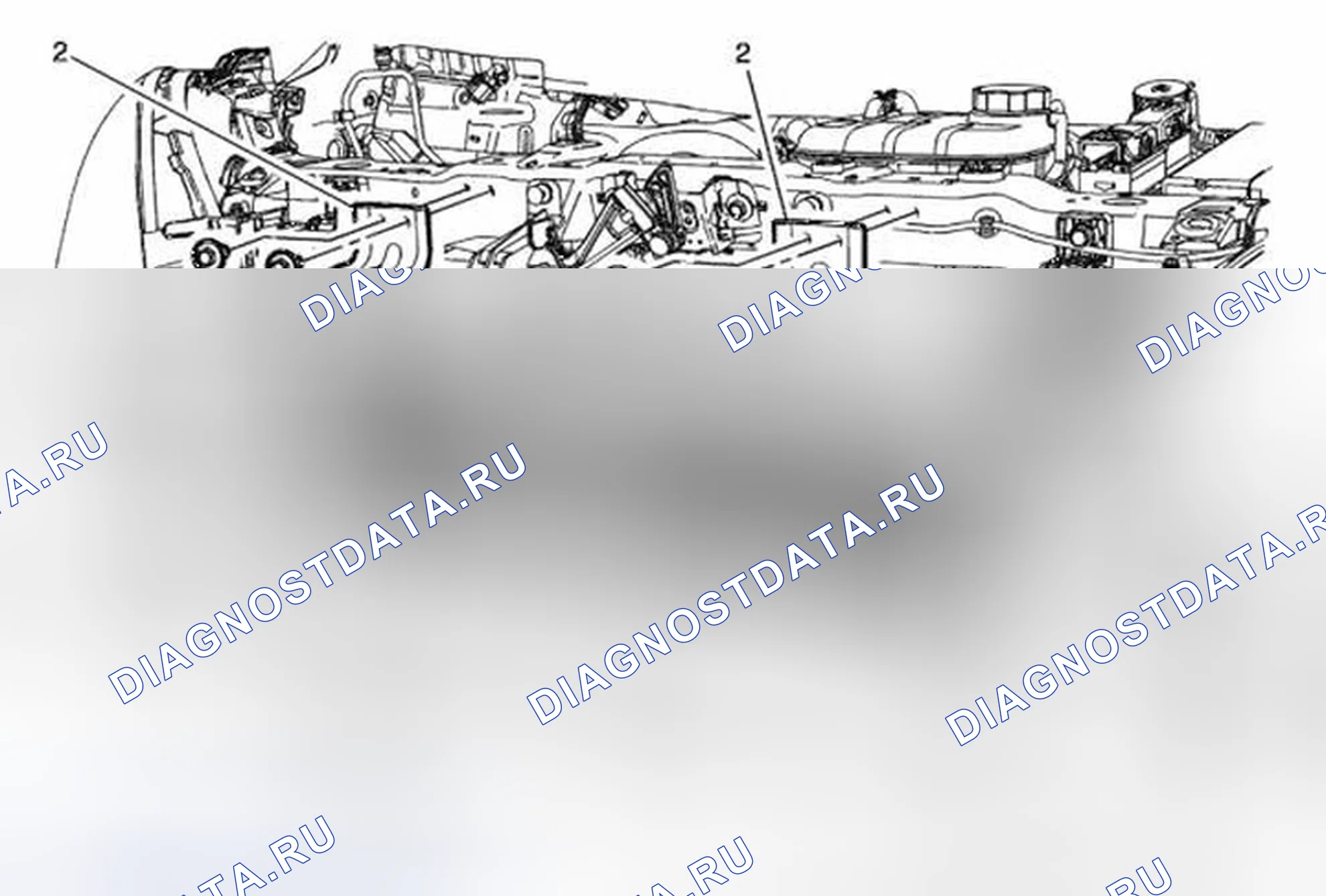 Рис. 21: Замена кронштейна передней панели бампера. Buick Encore I