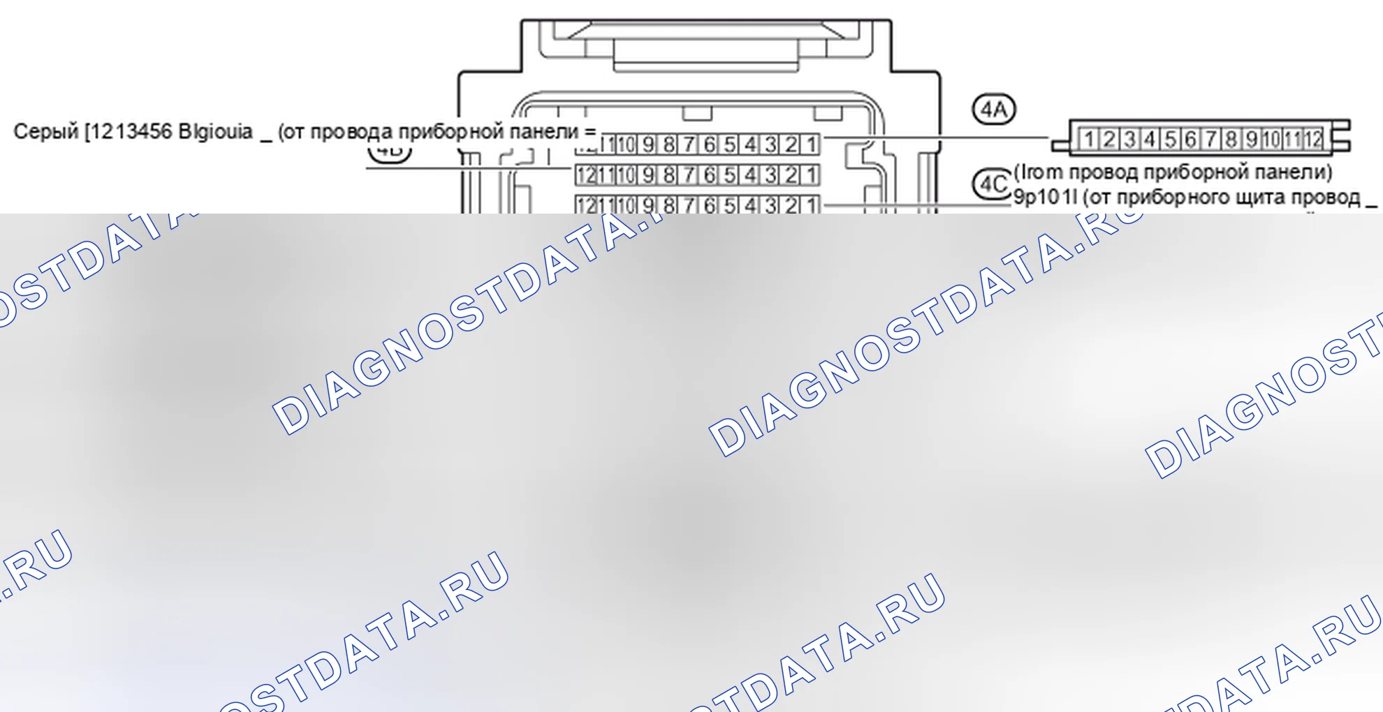 Рис. 314: Расположение разъемов J / B No4. Toyota Camry XV40