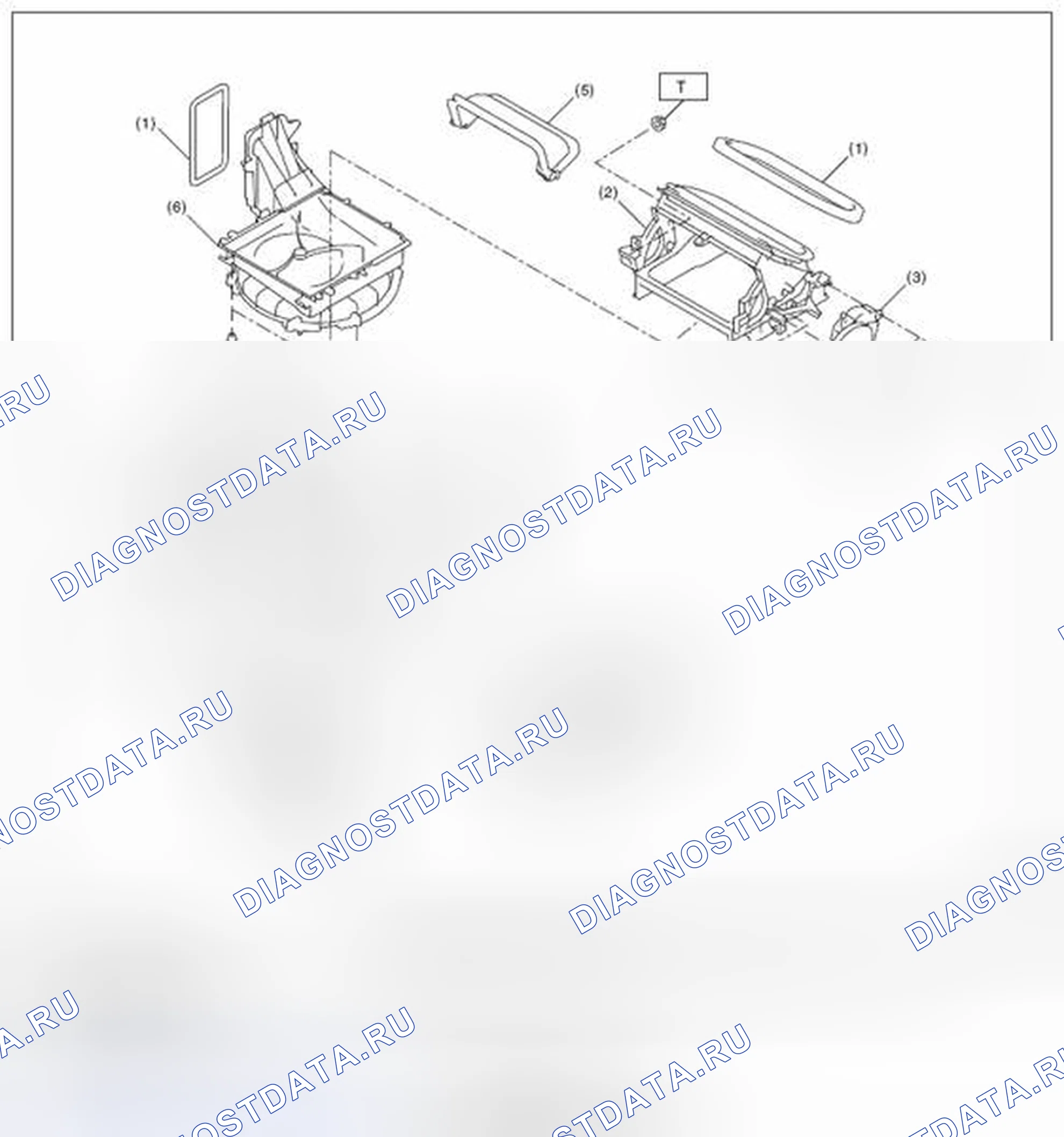 Рис. 6: БЛОК ЭЛЕКТРОДВИГАТЕЛЯ ВОЗДУХОДУВКИ. Subaru Outback BR рестайлинг