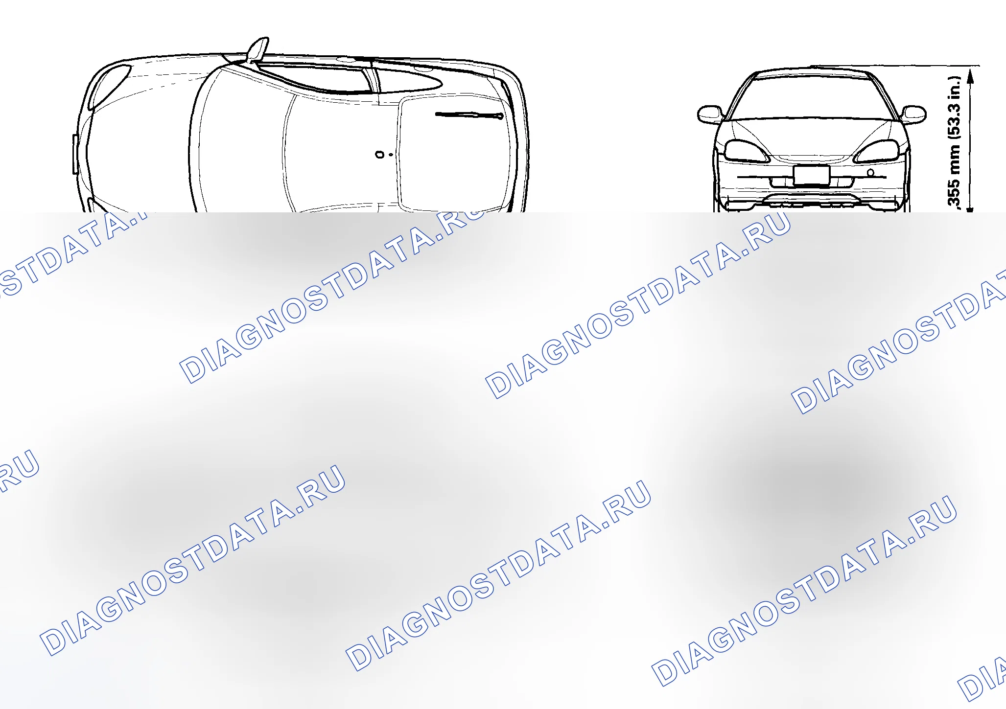 Рис. 80: Характеристики кузова. Honda Insight ZE1