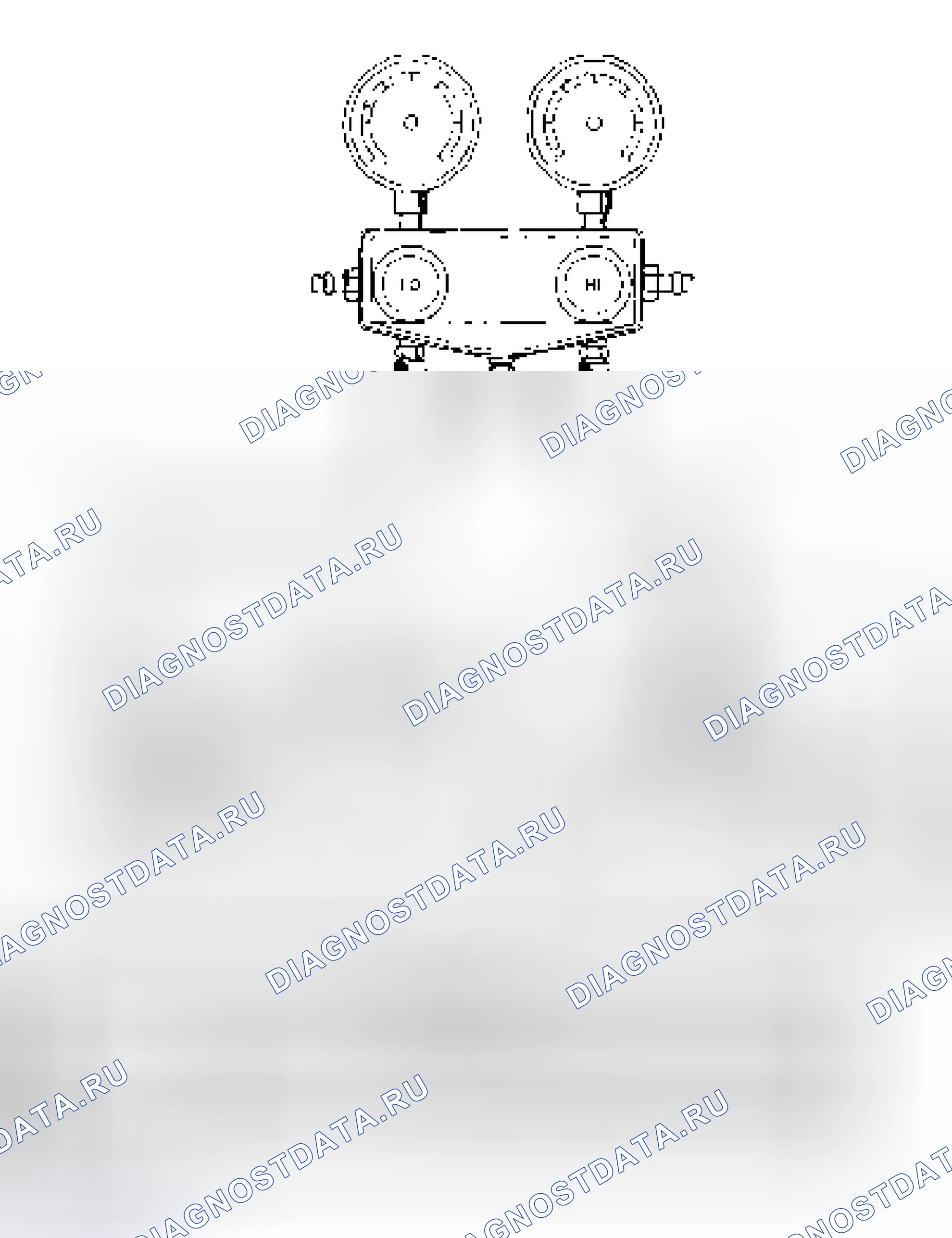 Рис. 94: ПОДСОЕДИНИТЕ МАНОМЕТР впускной коллектор. Isuzu Axiom I
