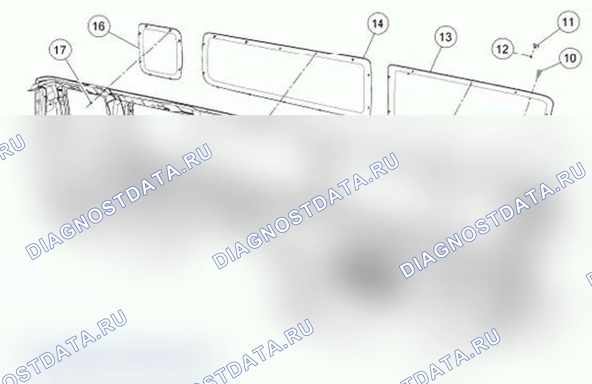 Рис. 33: Боковое оконное стекло. Ford Cutaway E350 Super Duty 