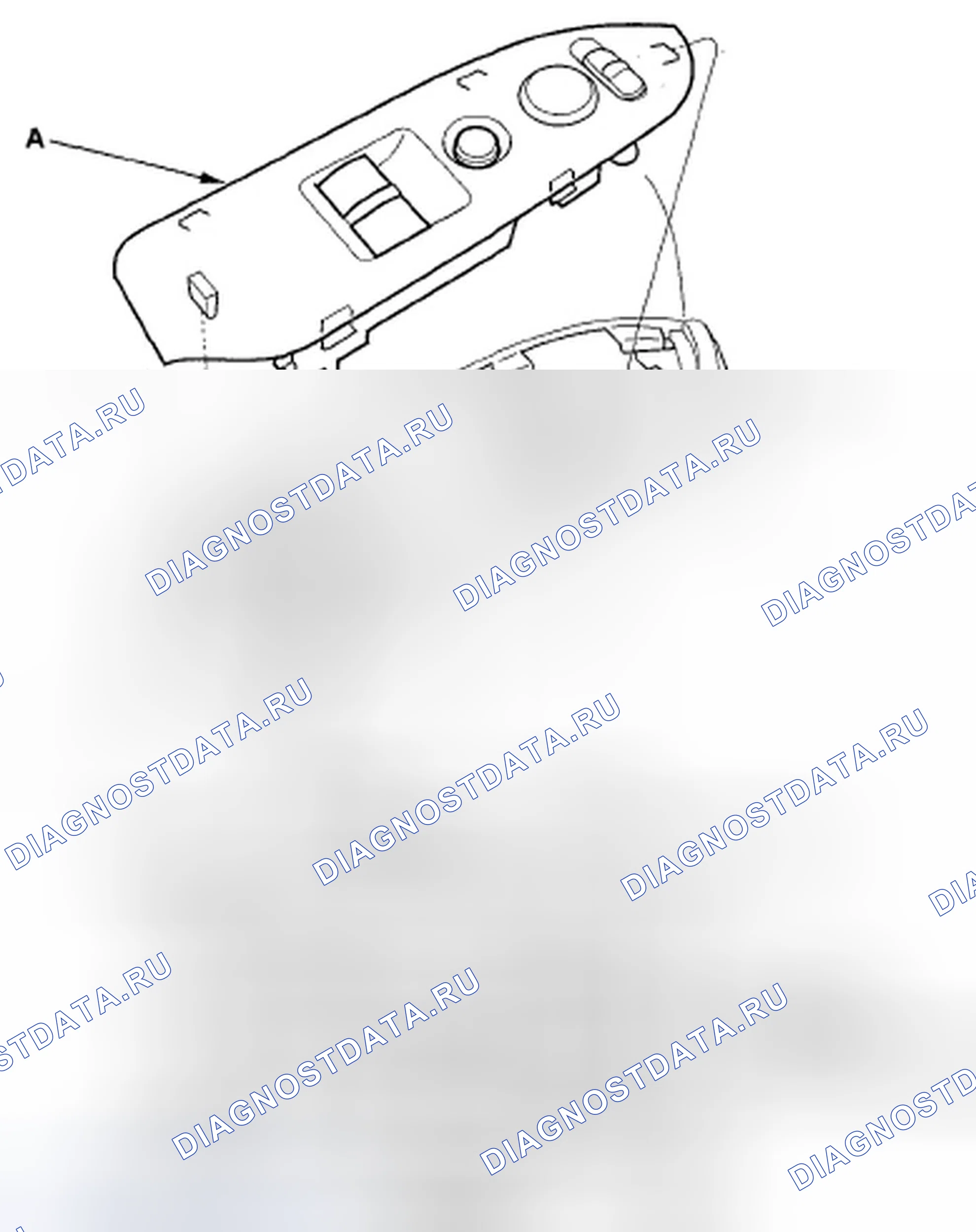 Рис. 4: Входной тест главного переключателя окна питания. Honda Element YH2 рестайлинг 2