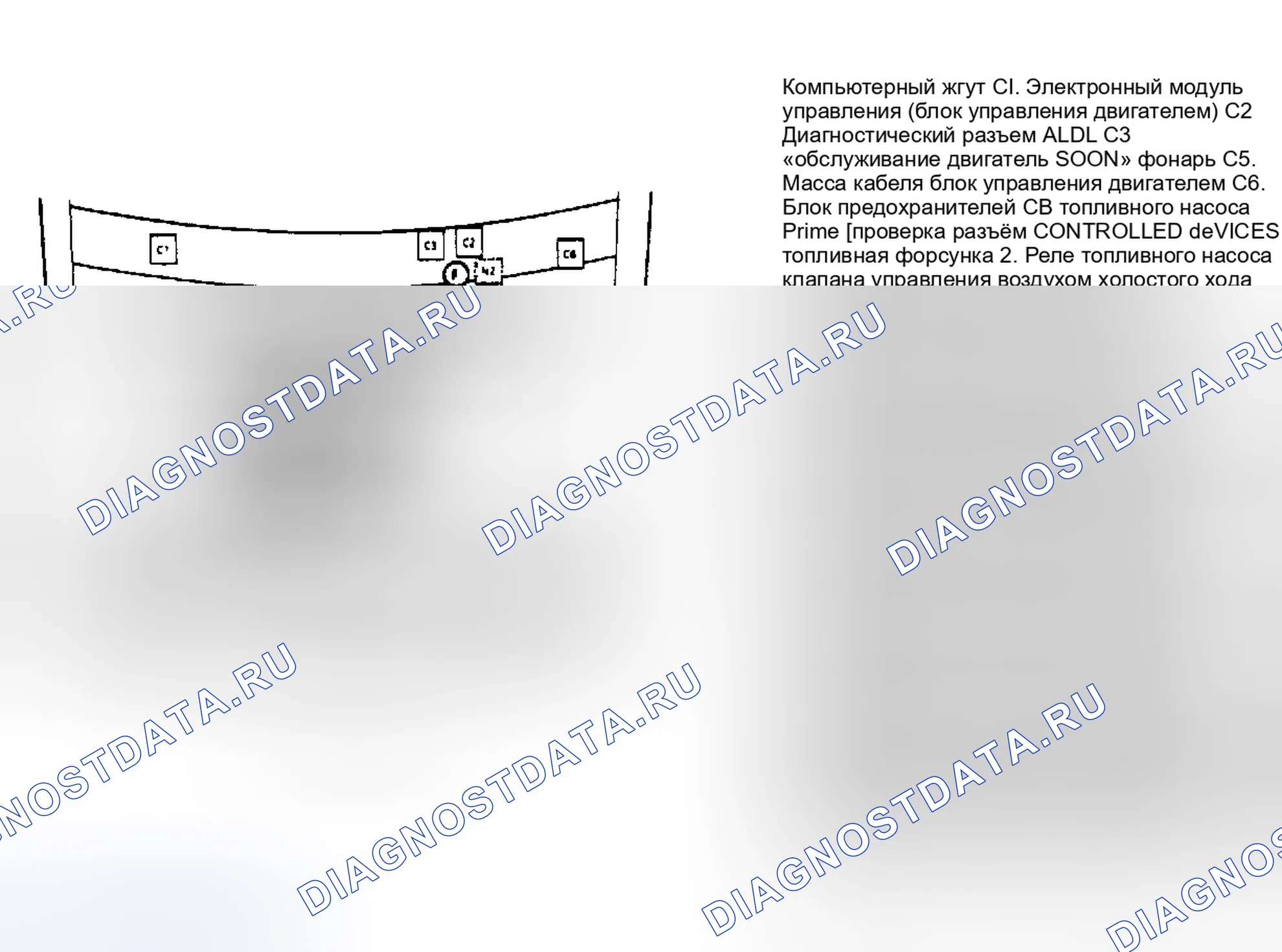 Рис. 3: Расположение компонентов (3 из 11). Chevrolet Suburban V1500 