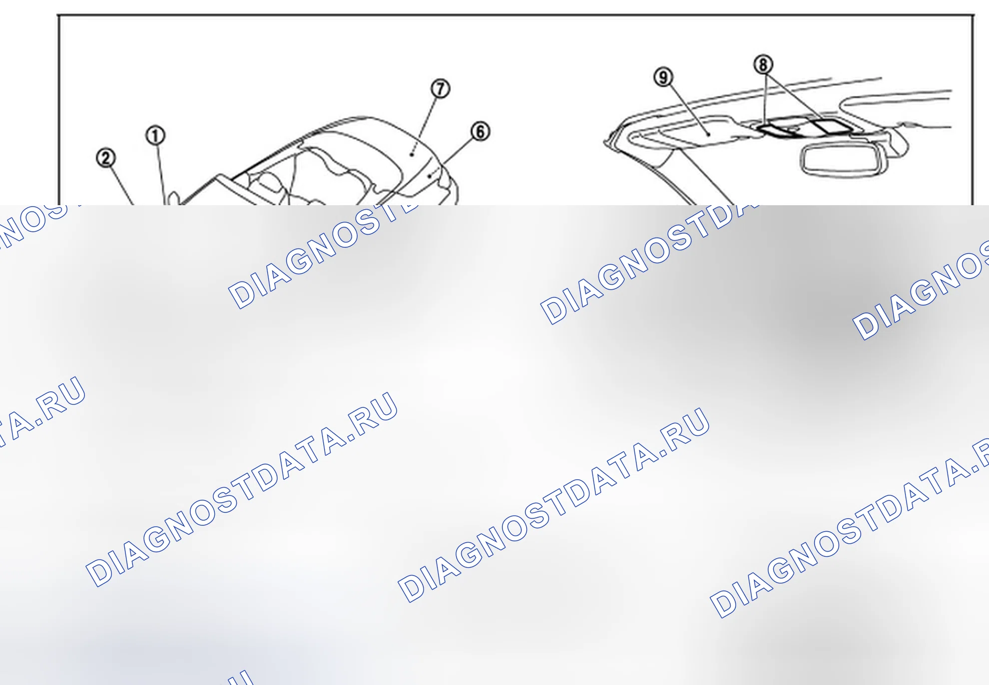 Рис. 33: Расположение компонентов. Infiniti Q60 I