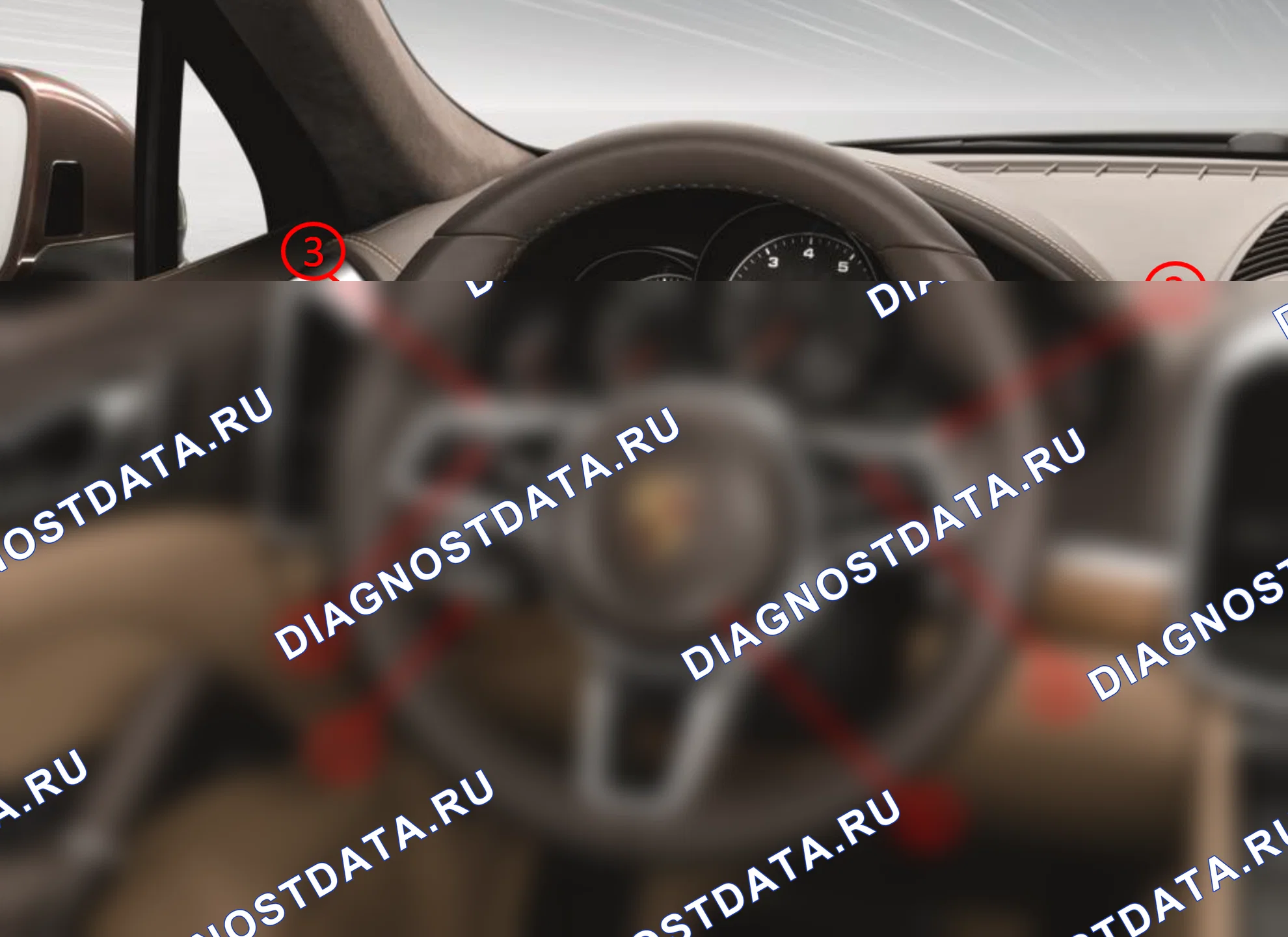 Подсветка рулевого колеса. Porsche Panamera 970