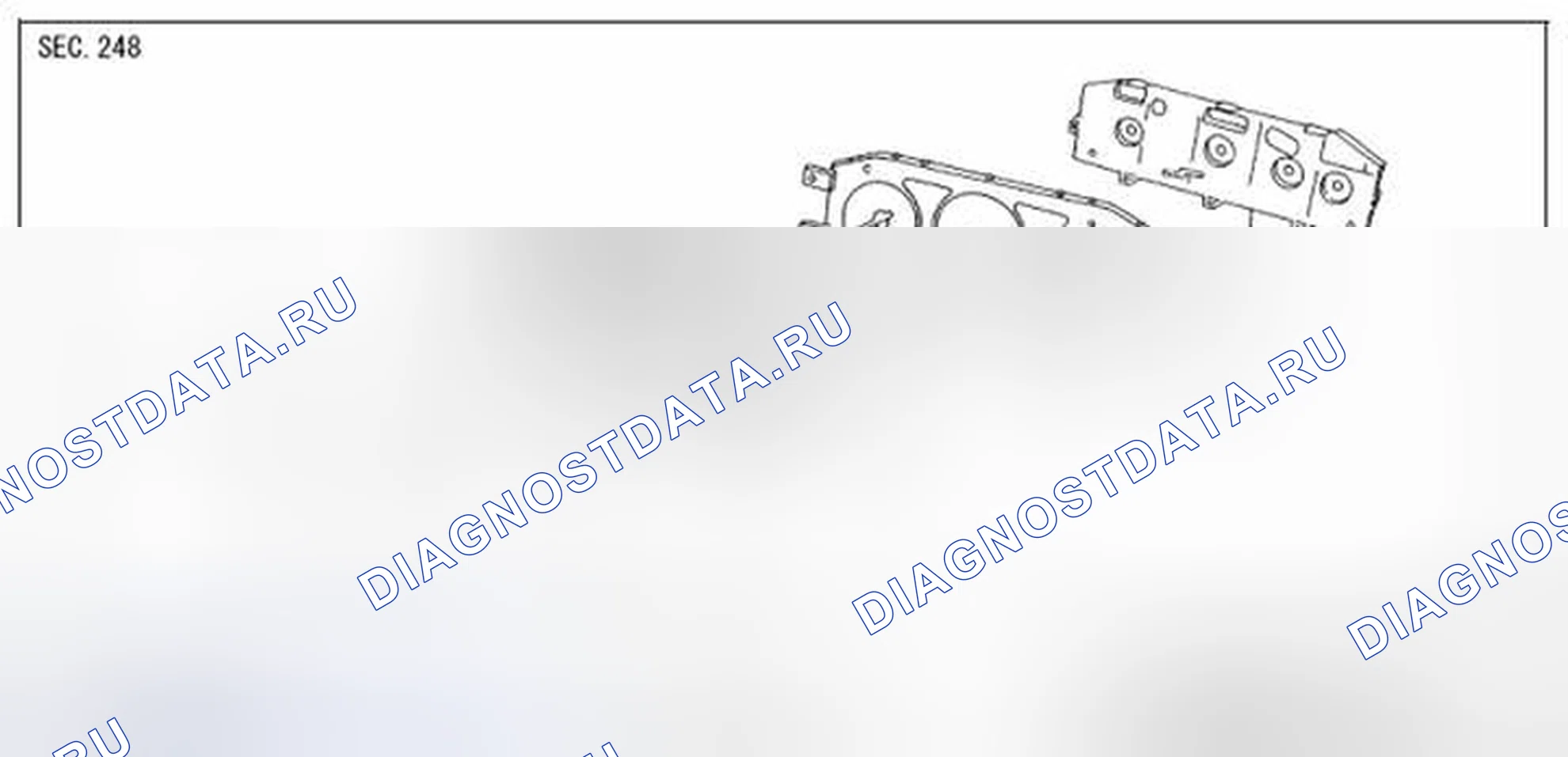 Рис. 158: Идентификация компонентов комбинированного измерительного прибора. Nissan X-Trail I