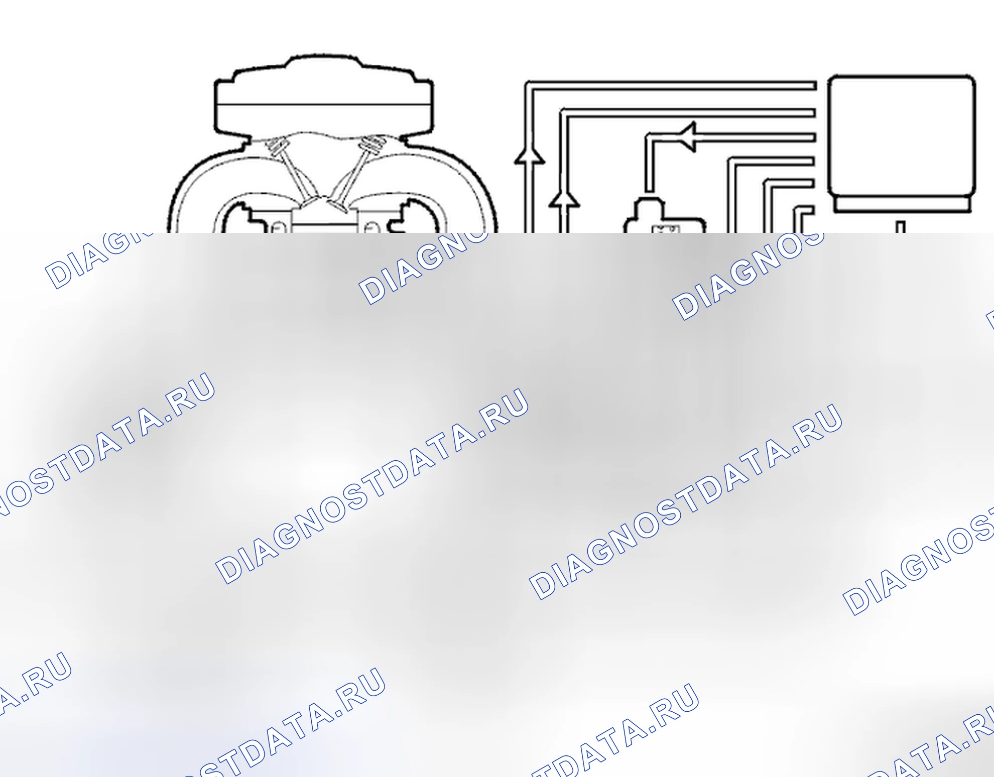 Рис. 1076: Система управления турбокомпрессором B52X4T. Volvo C70 I