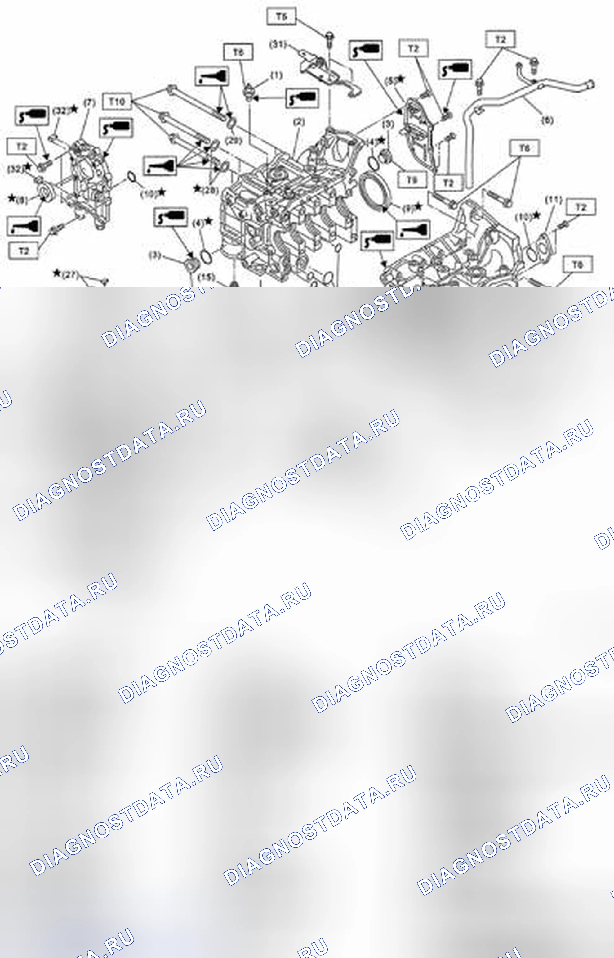 Рис. 6: БЛОК ЦИЛИНДРОВ. Subaru Legacy BM/BR
