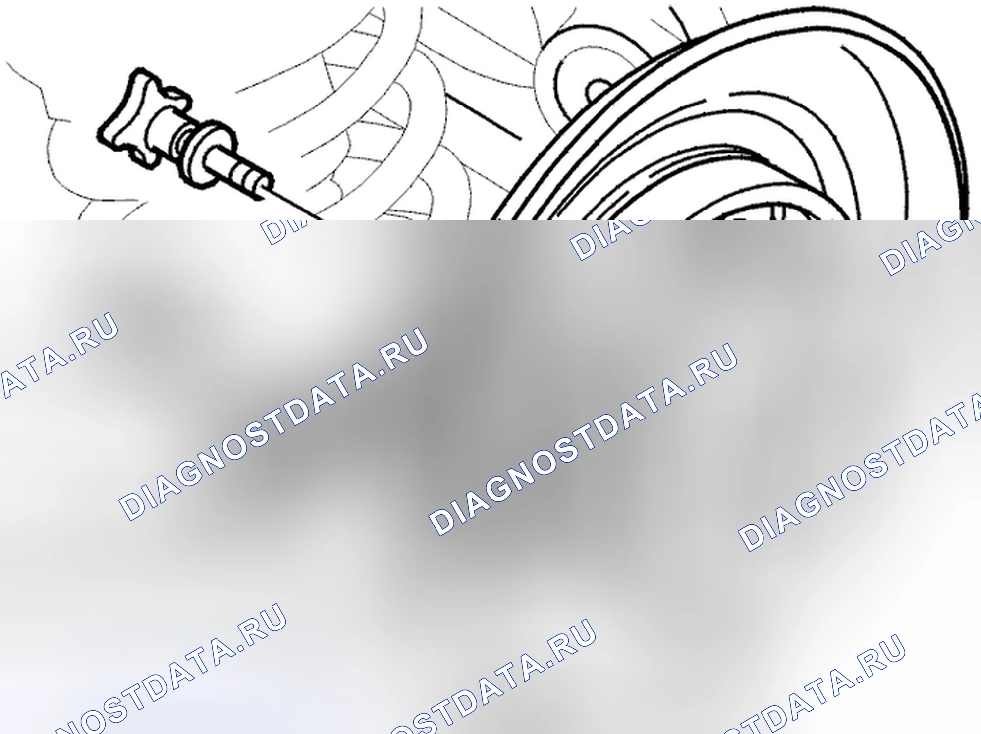 Рис. 42: Установка кронштейна, входящего в состав испытательного оборудования. Volvo V70 II