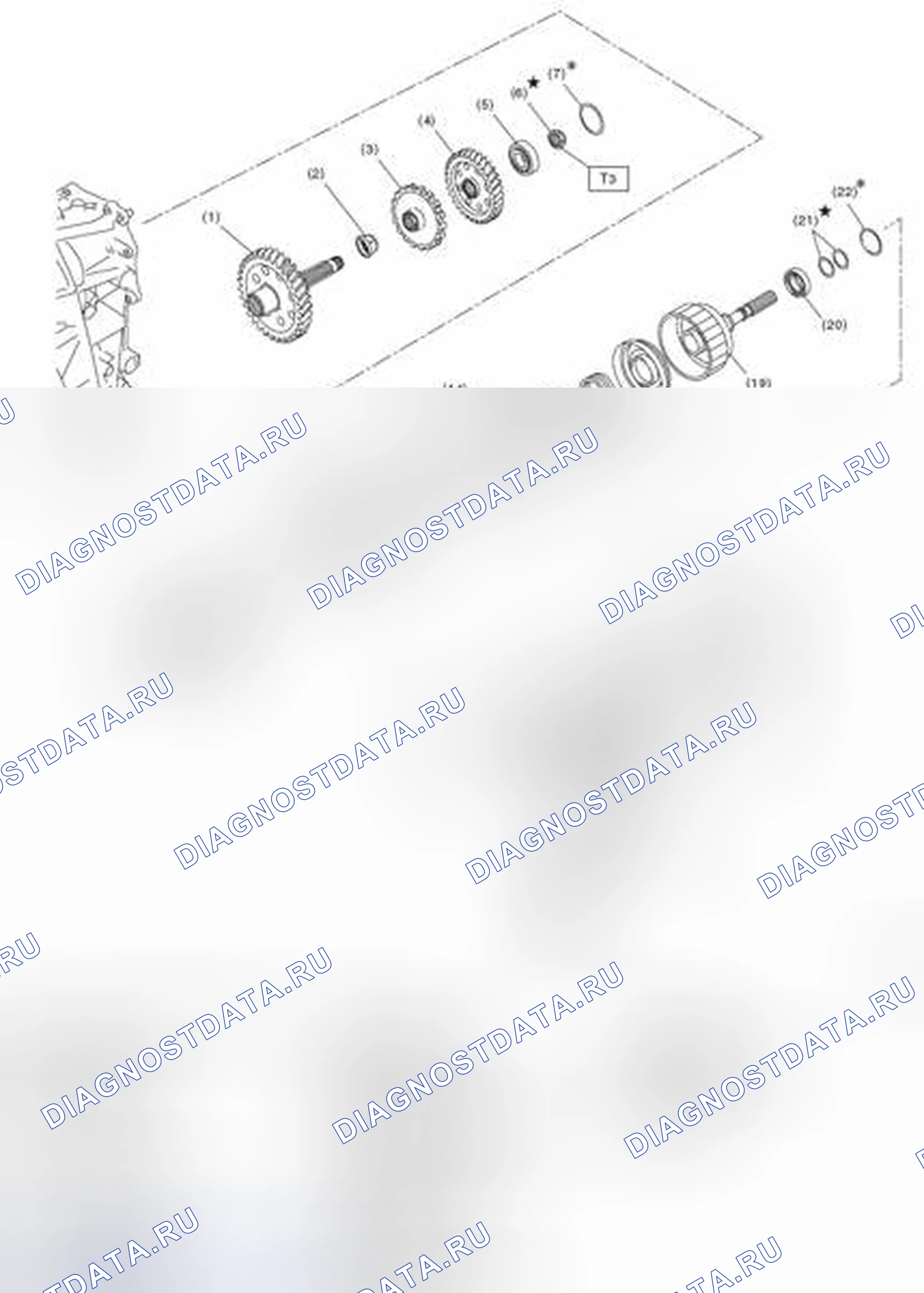 Рис. 376: СЛУЧАЙ ПЕРЕНОСА И УДЛИНЕНИЯ. Subaru Impreza GK
